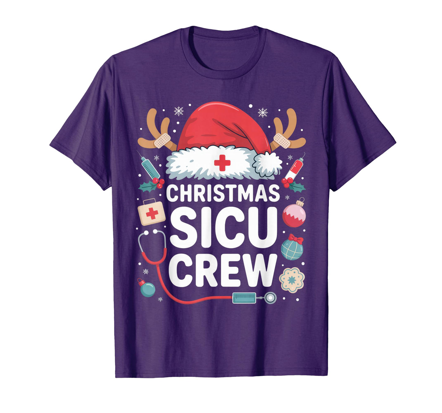 Christmas SICU Crew Holiday Nurse Medical Team T-Shirt
