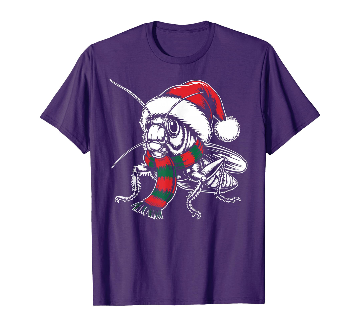 Grasshopper Xmas Santa Hat Scarf Christmas Costume T-Shirt