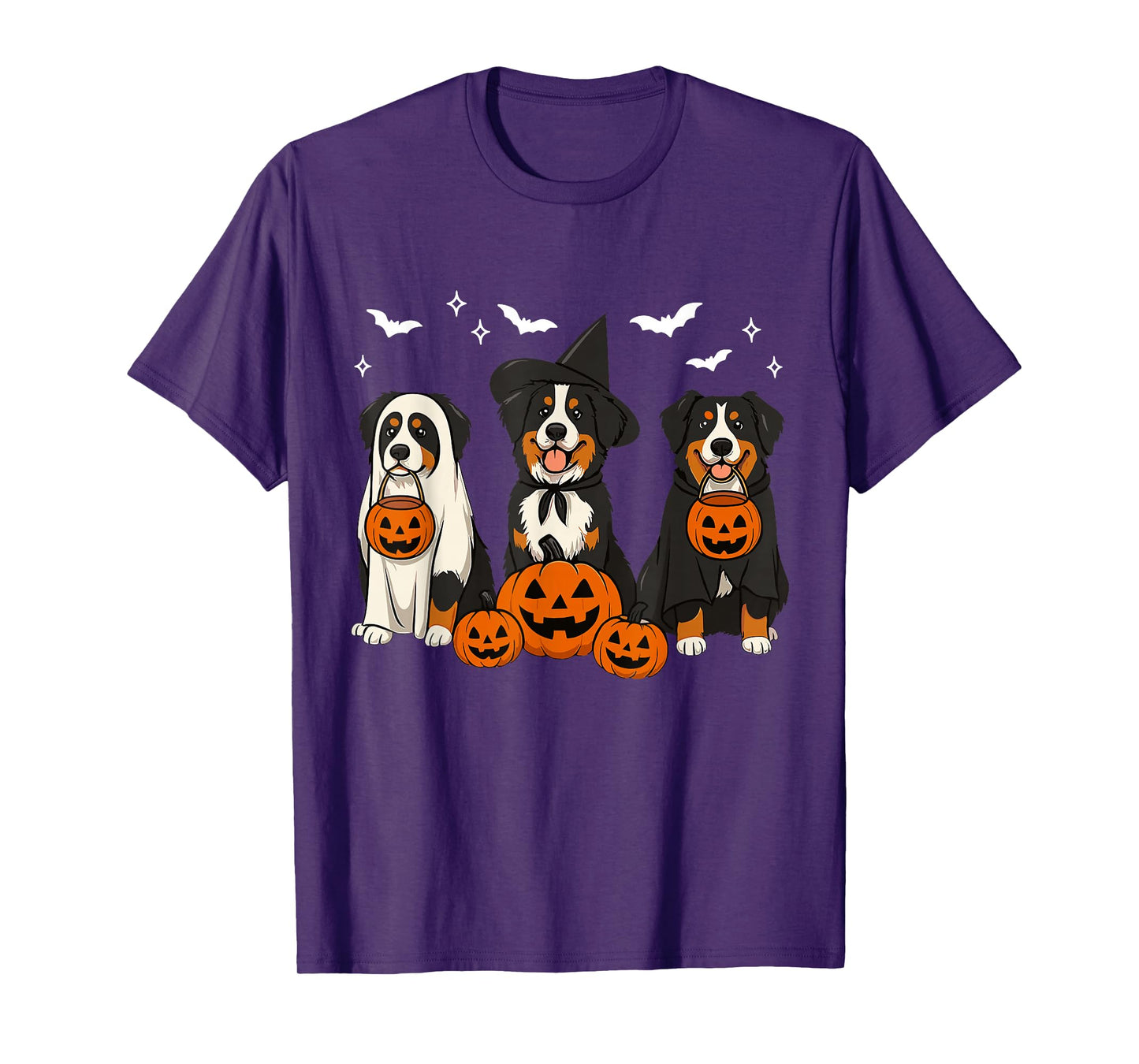 Witch Bernese Mountain Halloween Berner Ghost Dog Mom T-Shirt