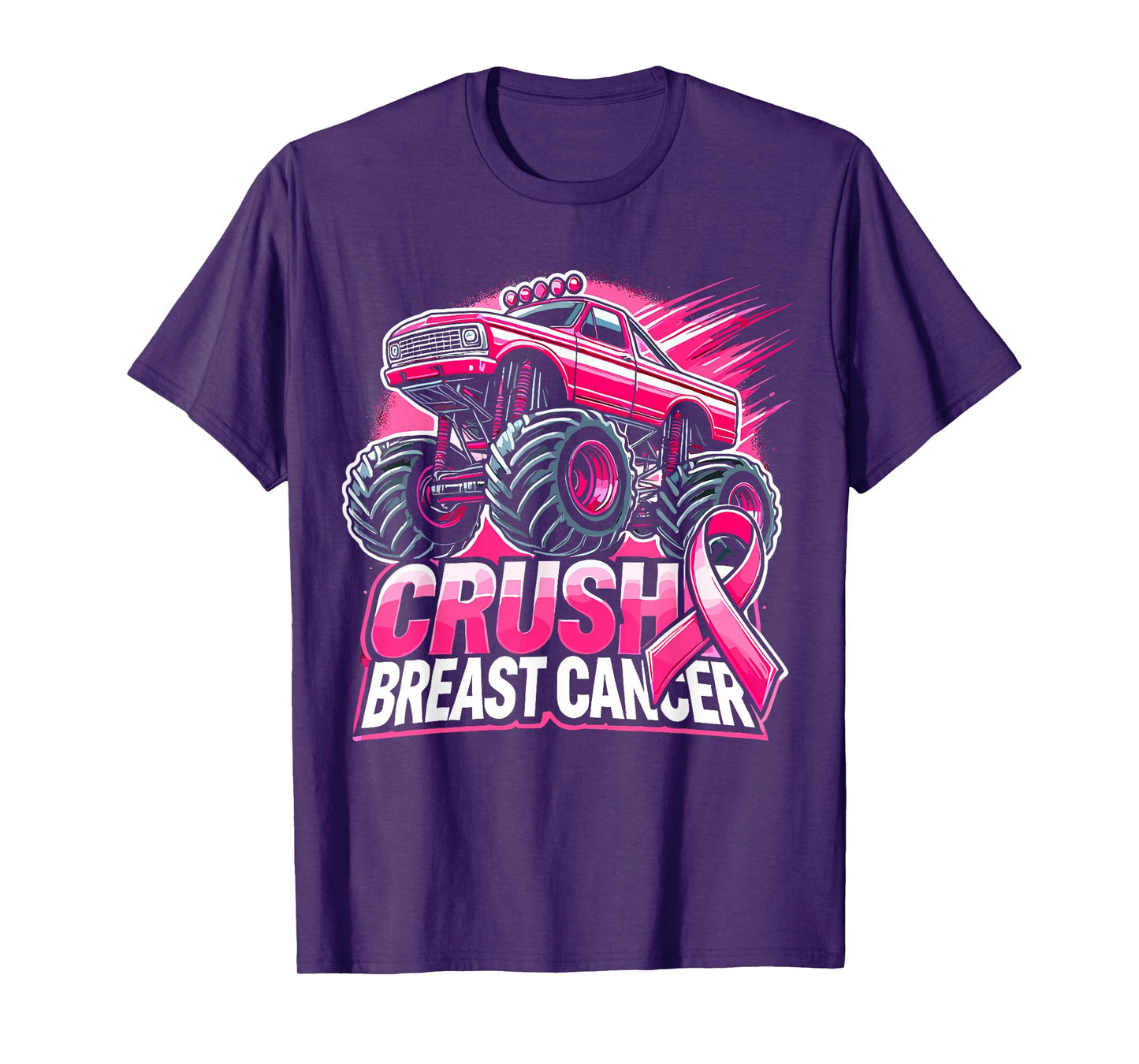 Monster Truck Pink Breast Cancer Awareness T-Shirt
