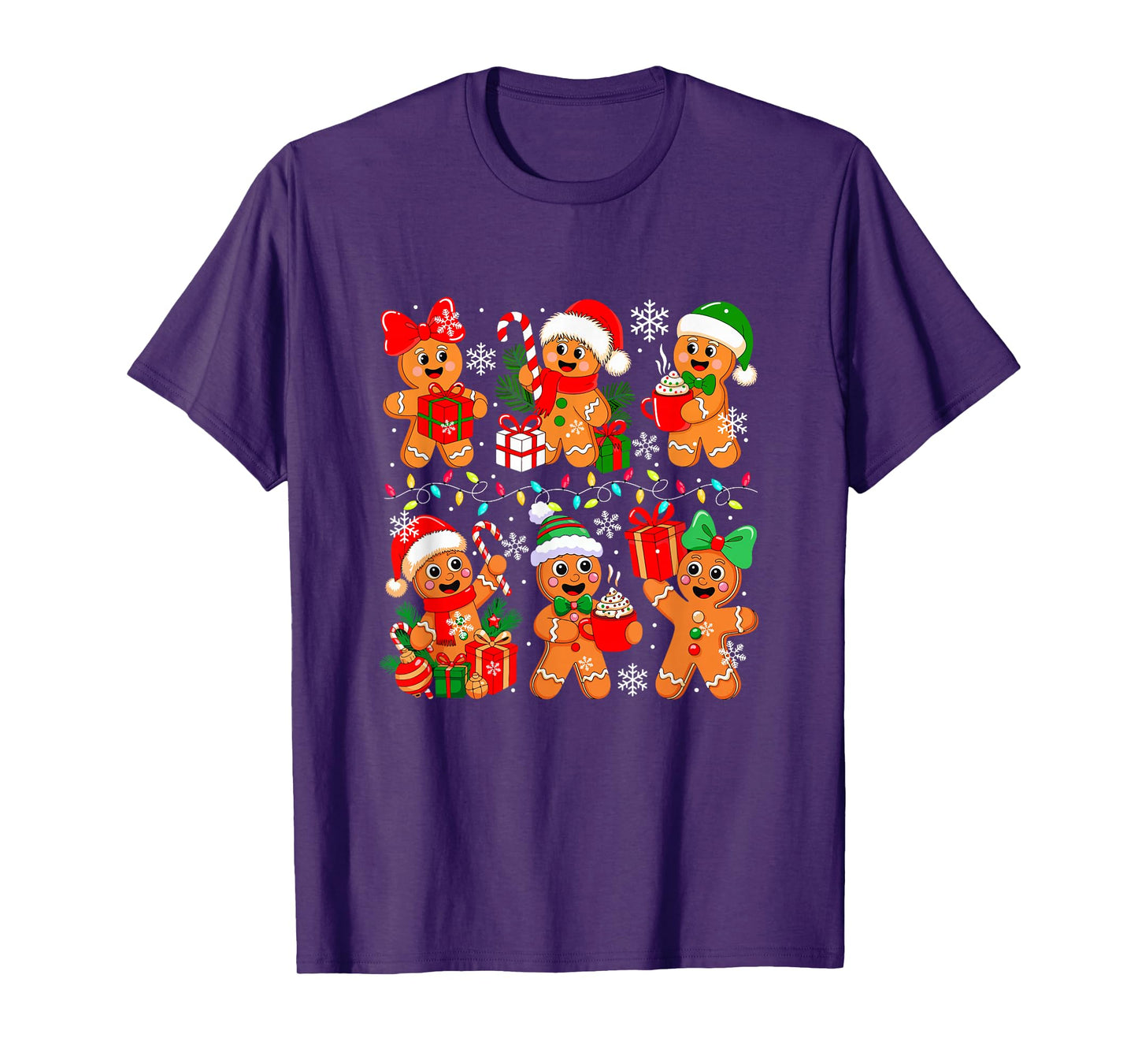 Group Santa Gingerbread Cookies Christmas Baker Baking Lover T-Shirt