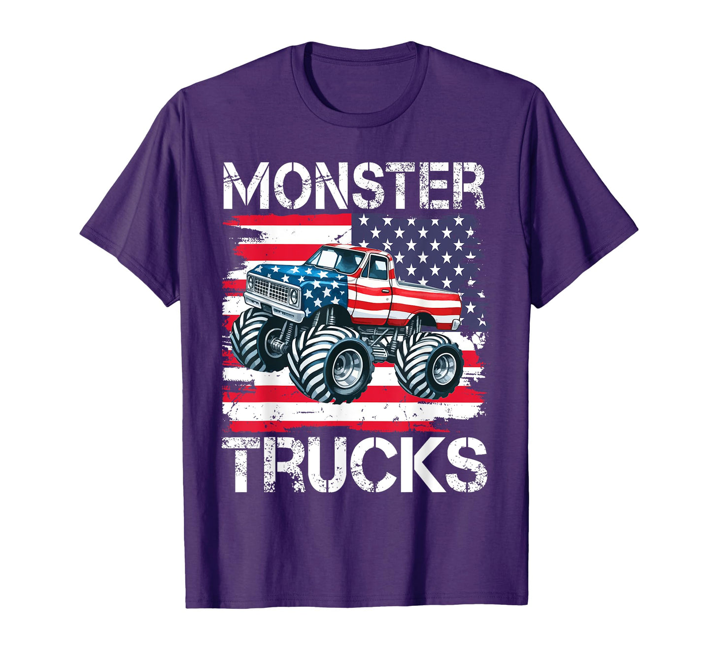 Monster Truck for Toddlers, kids Monster Truck Retro Vintage T-Shirt