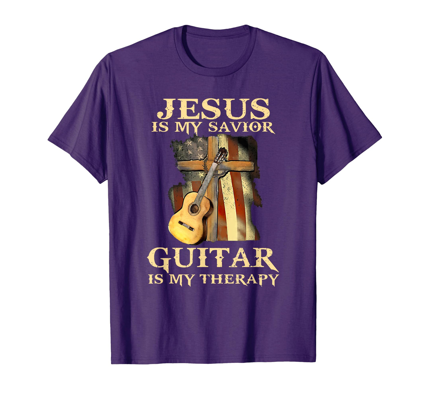 Jesus Is My Savior Guitar Is My Therapy T-Shirt