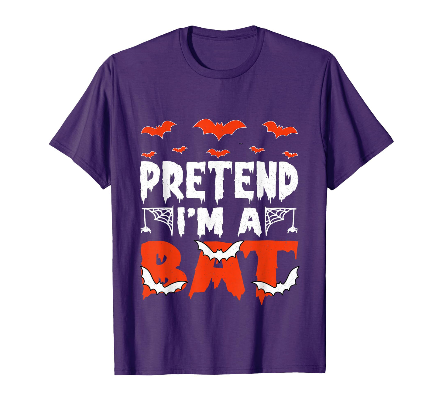 Pretend I'm a Bat Funny Skeleton Halloween Matching Couple T-Shirt