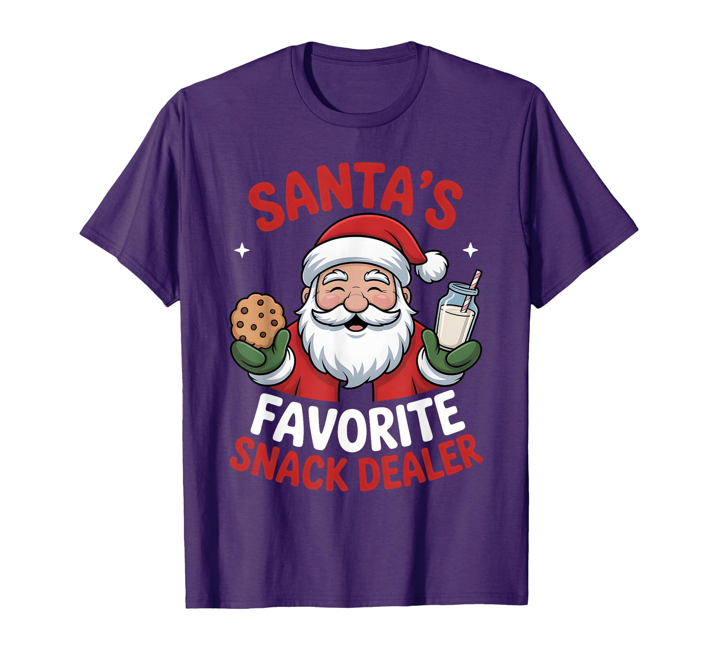 Santa's Christmas Favorite Snack Dealer Kids Funny Pajamas T-Shirt