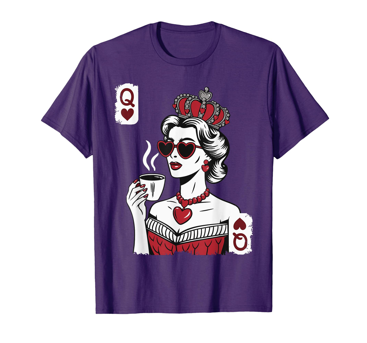 Queen of Hearts for Coffee Lovers T-Shirt