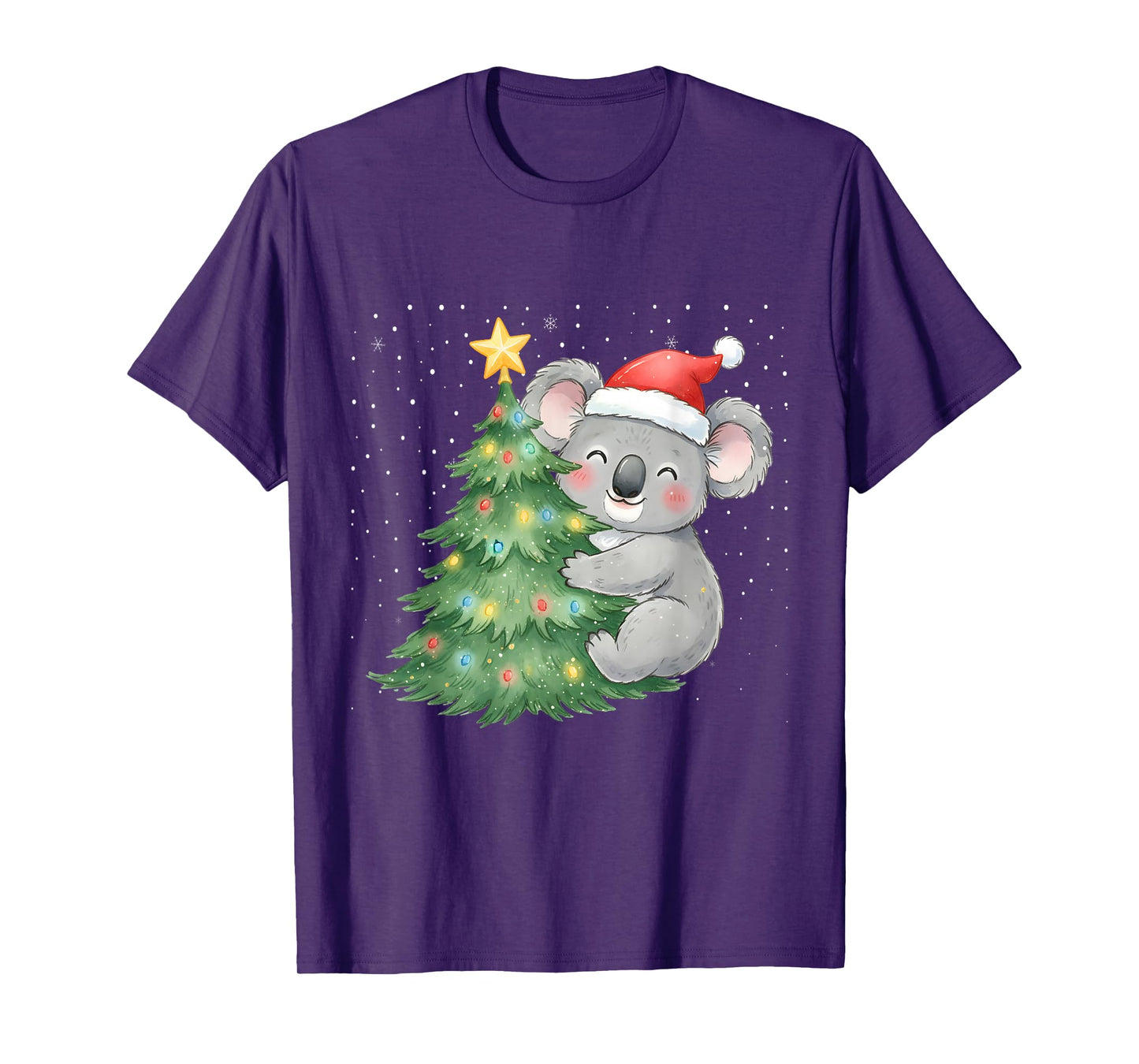 Cute Koala Hugging Christmas Tree T-Shirt