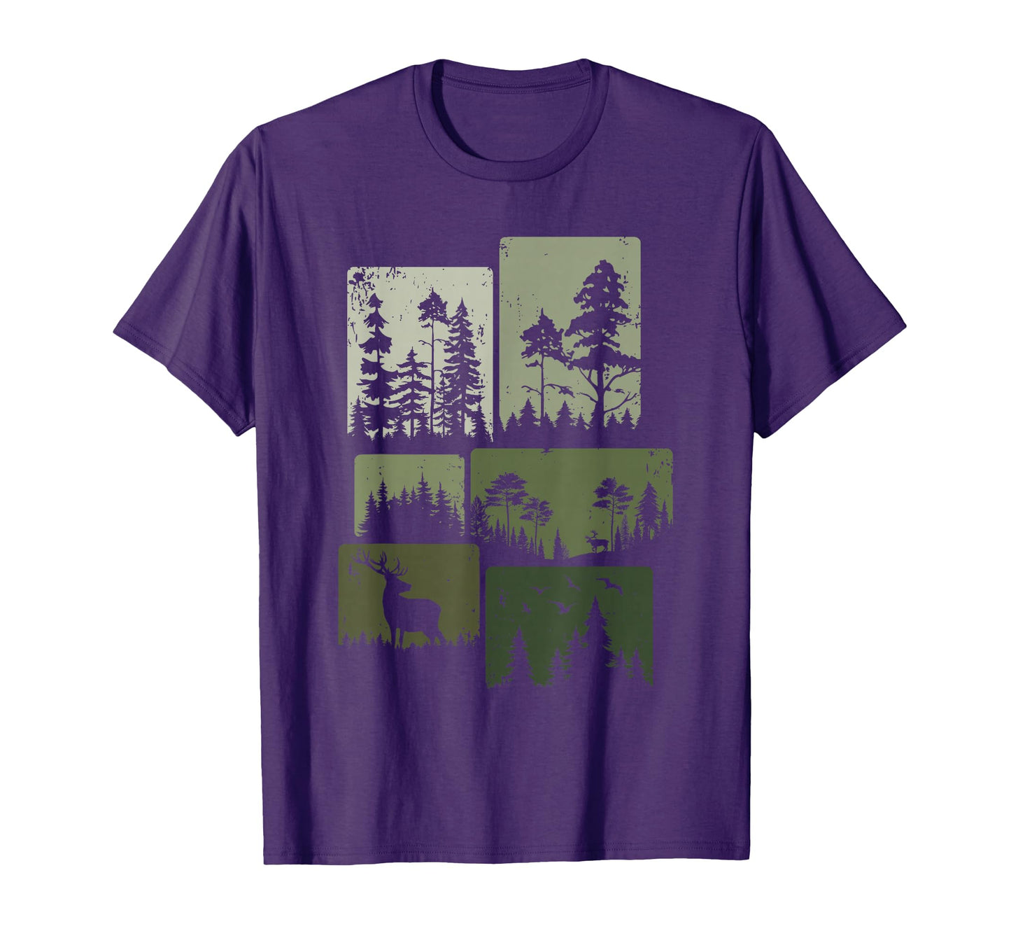 Trees Wildlife Nature Outdoor Vintage Forest T-Shirt