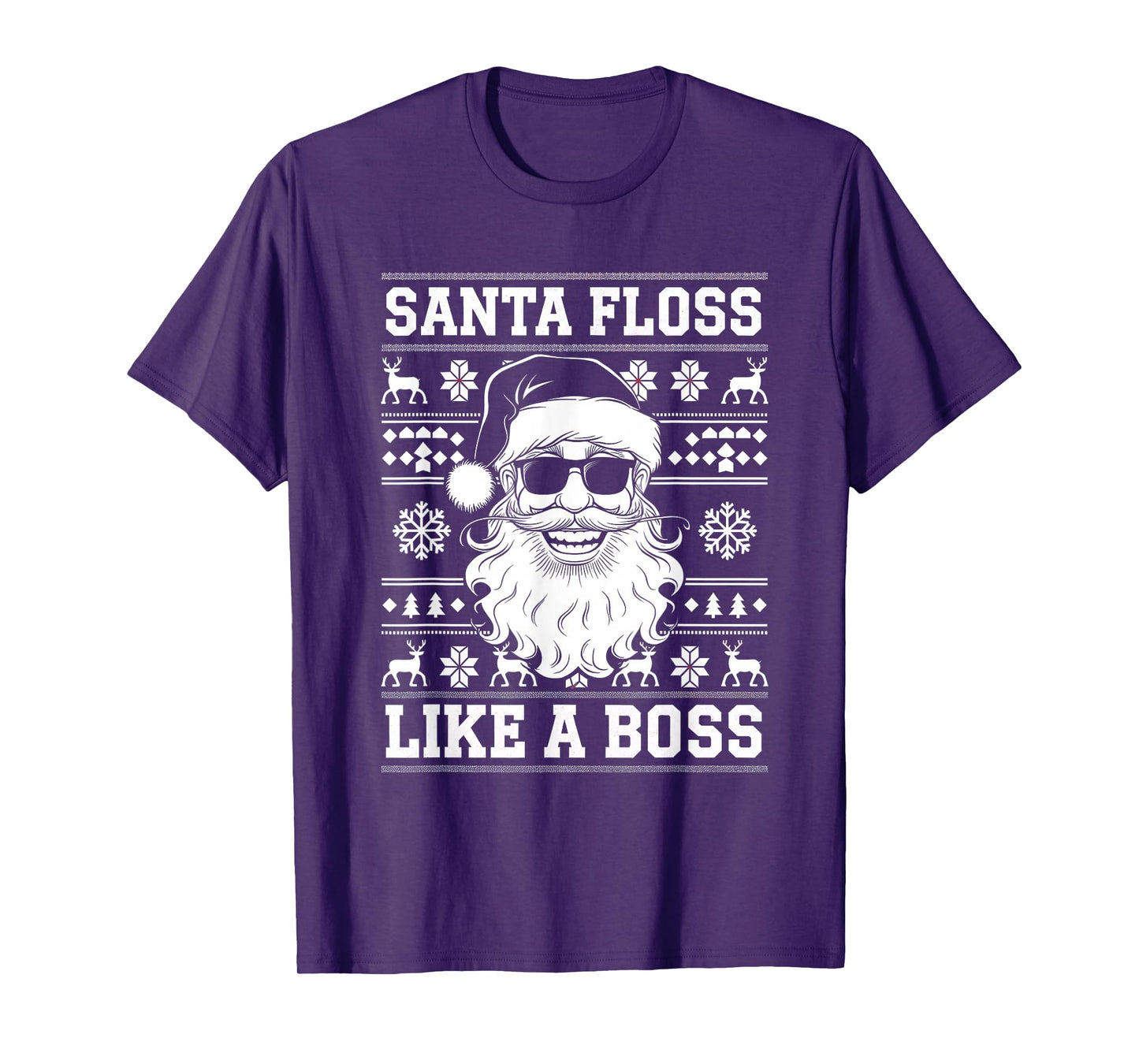 Santa Floss Like Boss Funny Christmas Holiday T-Shirt