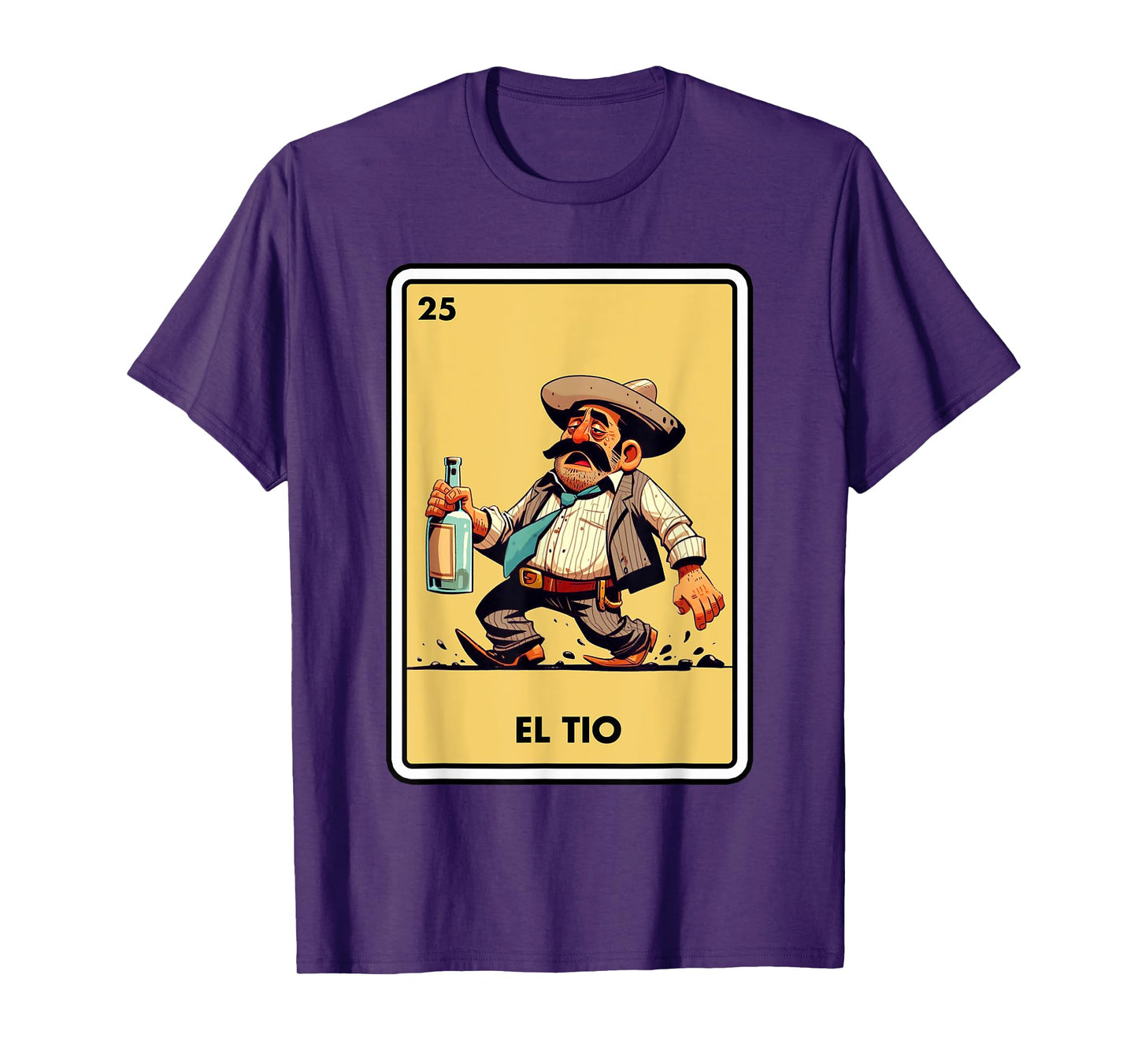 Mexican Uncle Drinking Lover Tio El Tio Mexican Bingo Card T-Shirt