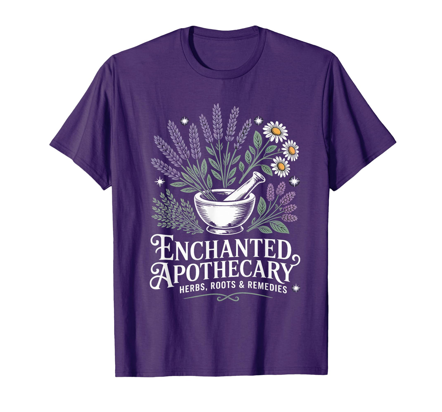 Enchanted Apothecary Herbs Roots Remedies Witchy T-Shirt