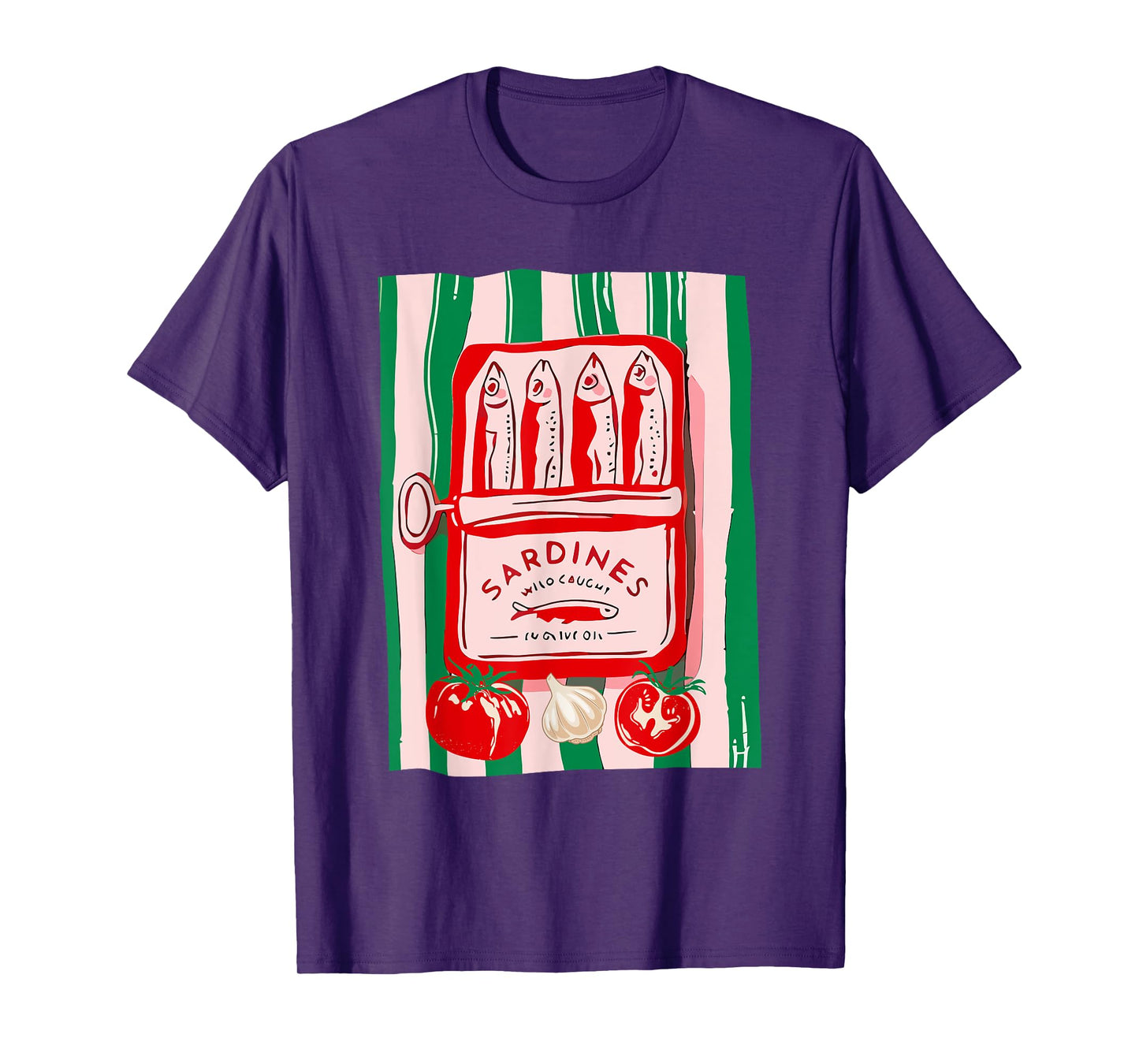 Sardines Portugal Tinned Fish Retro Sardines Men Women T-Shirt