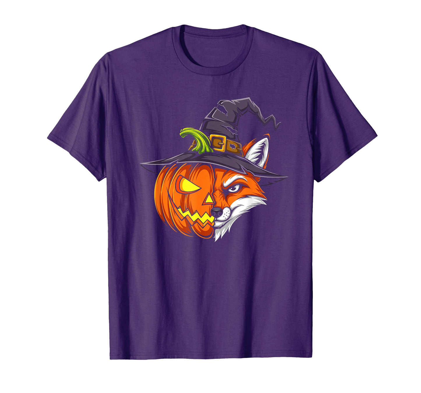 Fox Pumpkin Jack O Lantern Halloween Kids Mens Womens T-Shirt