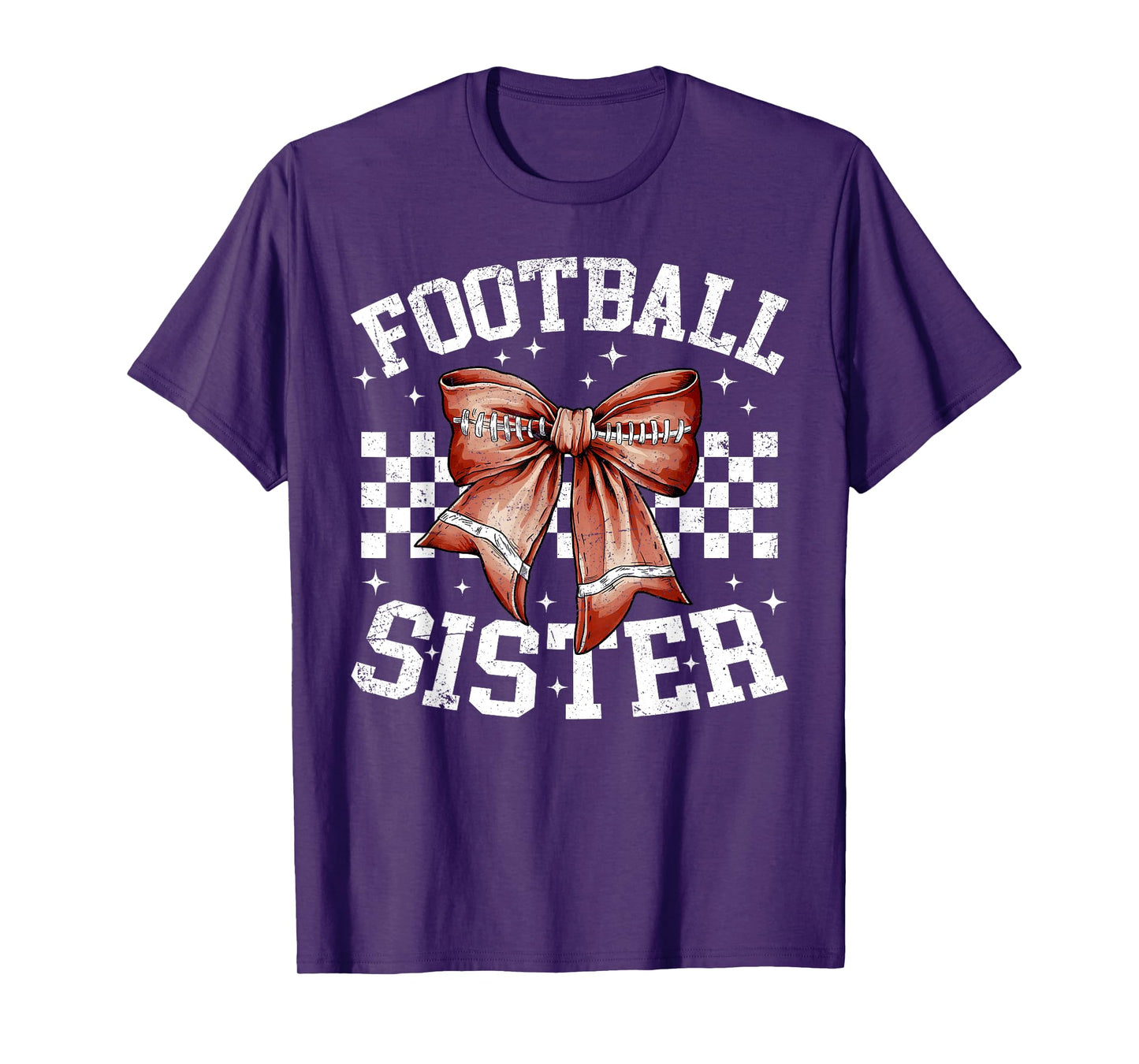 Coquette Bow American Football Sister Thanksgiving Autumn T-Shirt