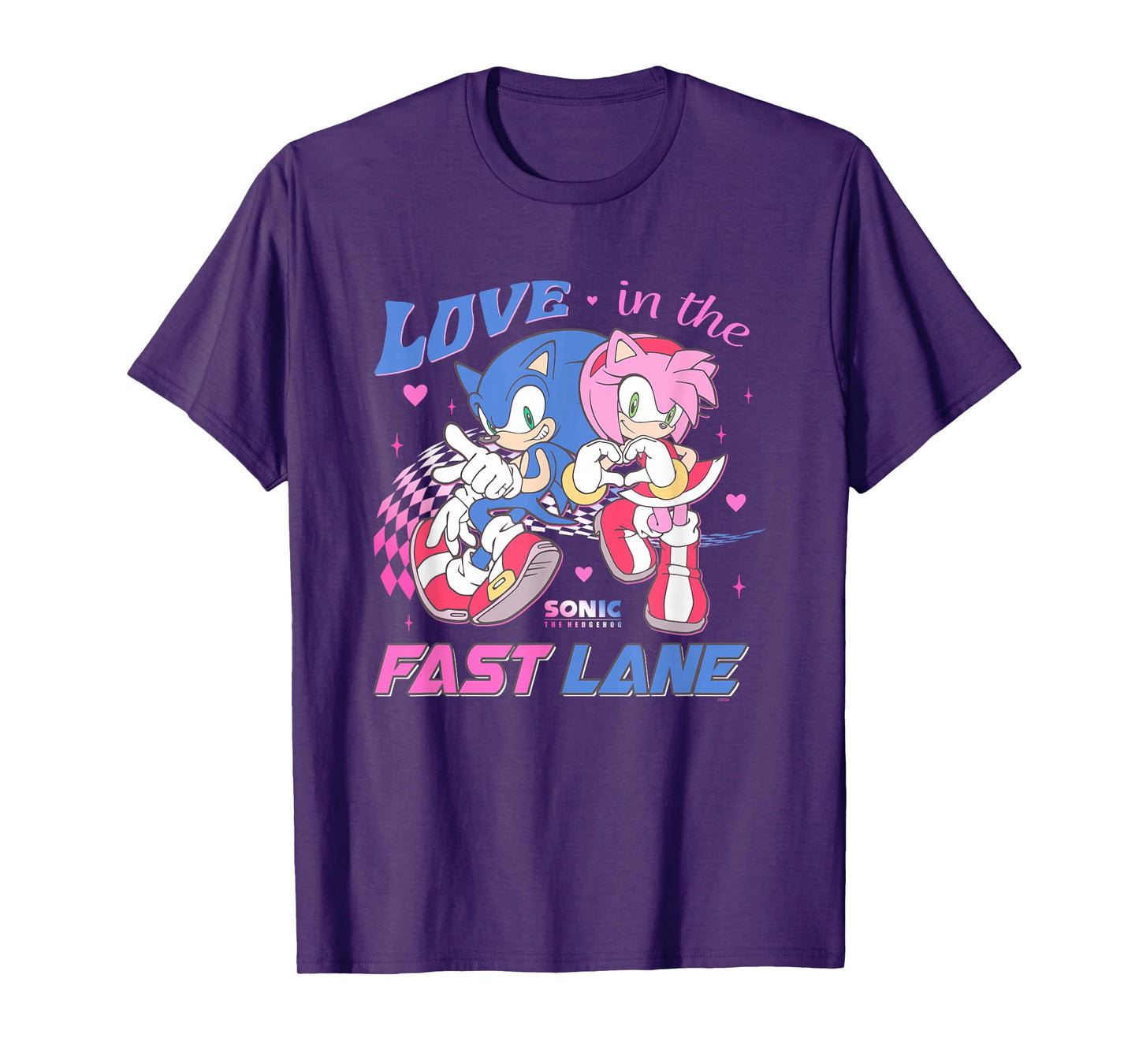Sonic The Hedgehog Valentine's Day Love In The Fast Lane T-Shirt