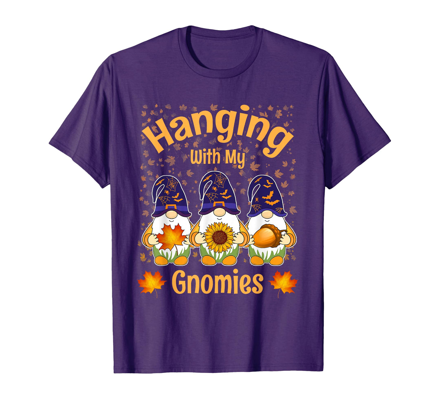 Hanging with My Gnomies Halloween Gnome Witch Men Women Kids T-Shirt