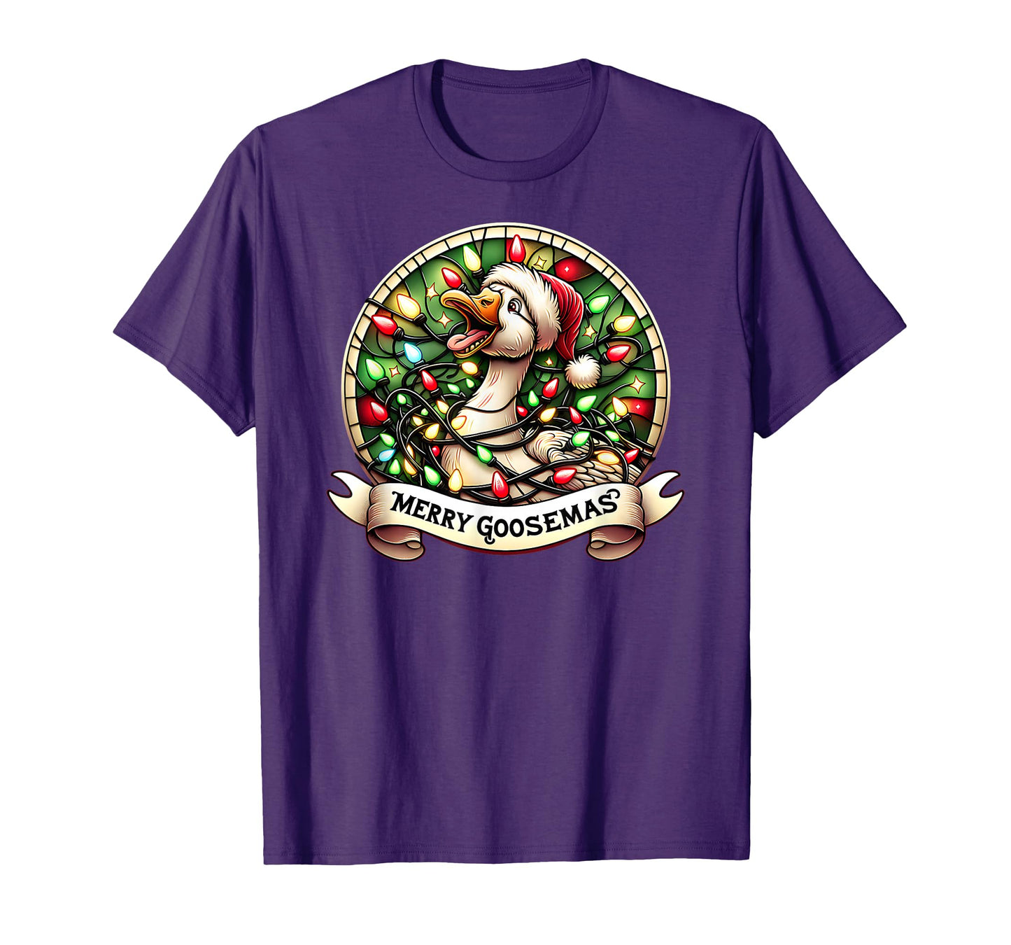Merry Goosemas Silly Funny Goose Christmas T-Shirt