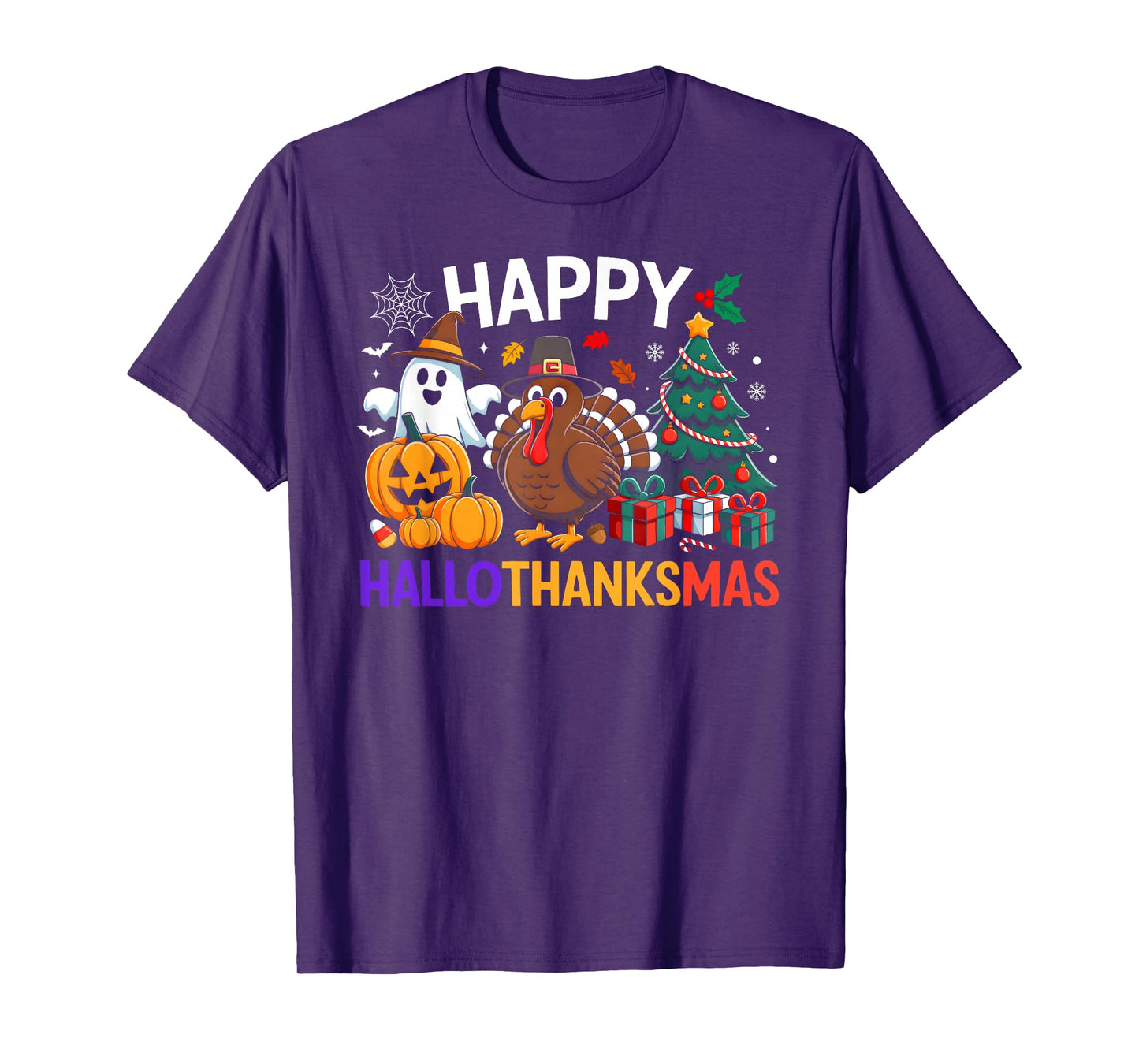 Happy Hallothanksmas Halloween Thanksmas Holiday Season T-Shirt