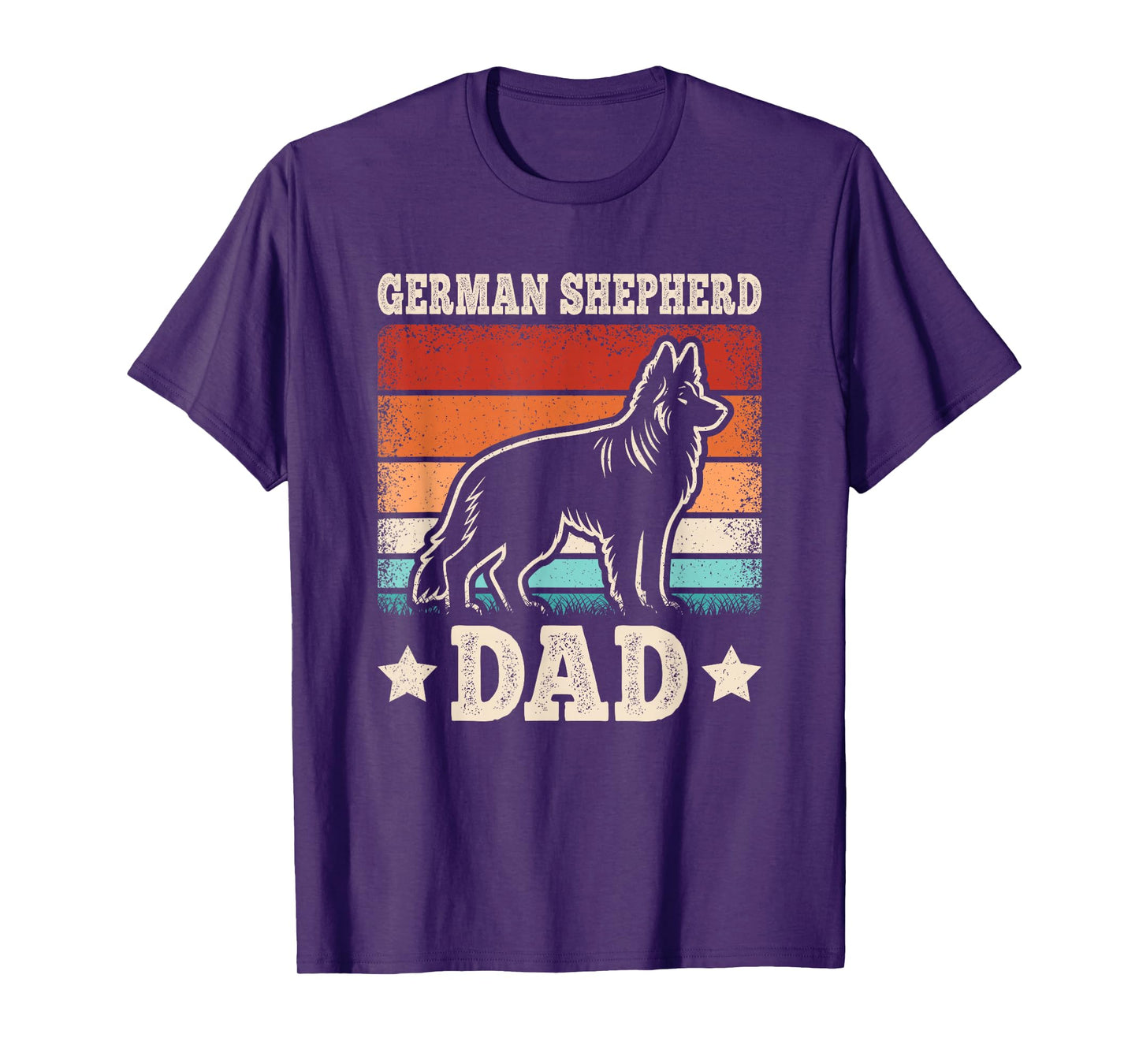 German Shepherd Dad Retro German Shepherd Lover Daddy Men T-Shirt