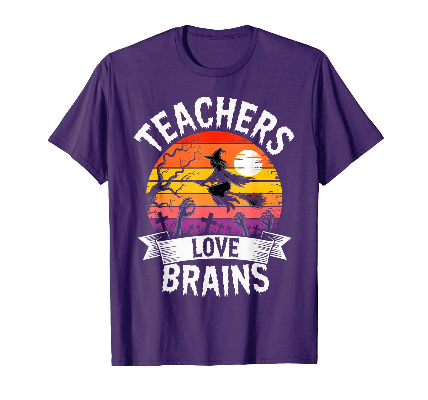 Teachers Love Brains Zombie Humor Outfit for Halloween T-Shirt