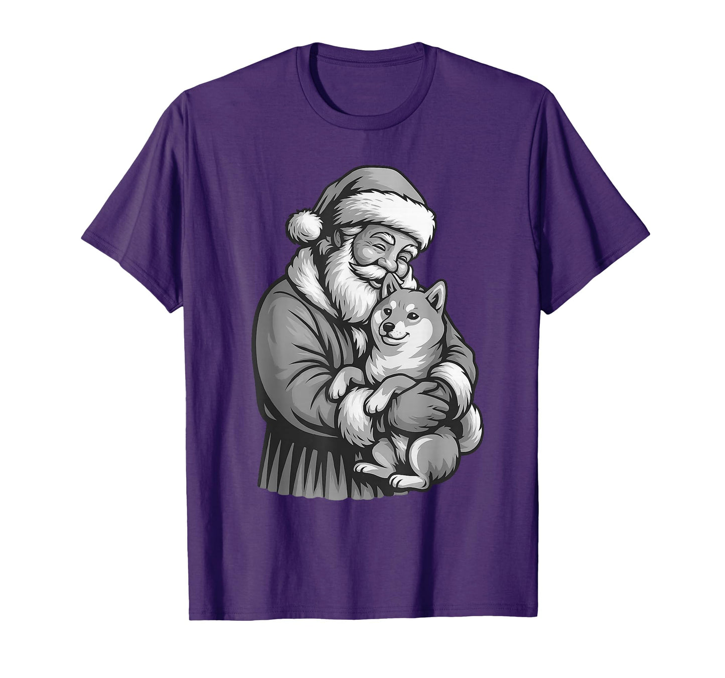 Shiba Inu Santa Claus Christmas Dog Lover T-Shirt