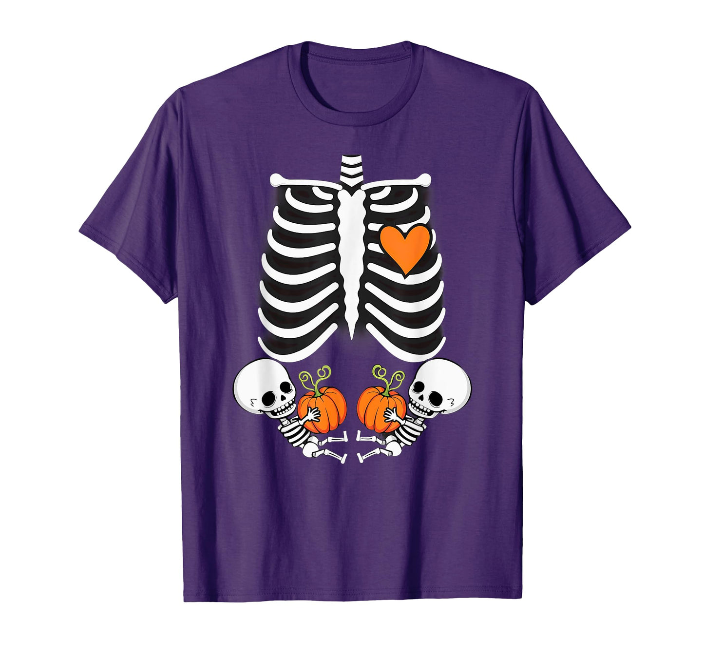 Pregnancy Announcement Gender Reveal Skeleton Twins T-Shirt