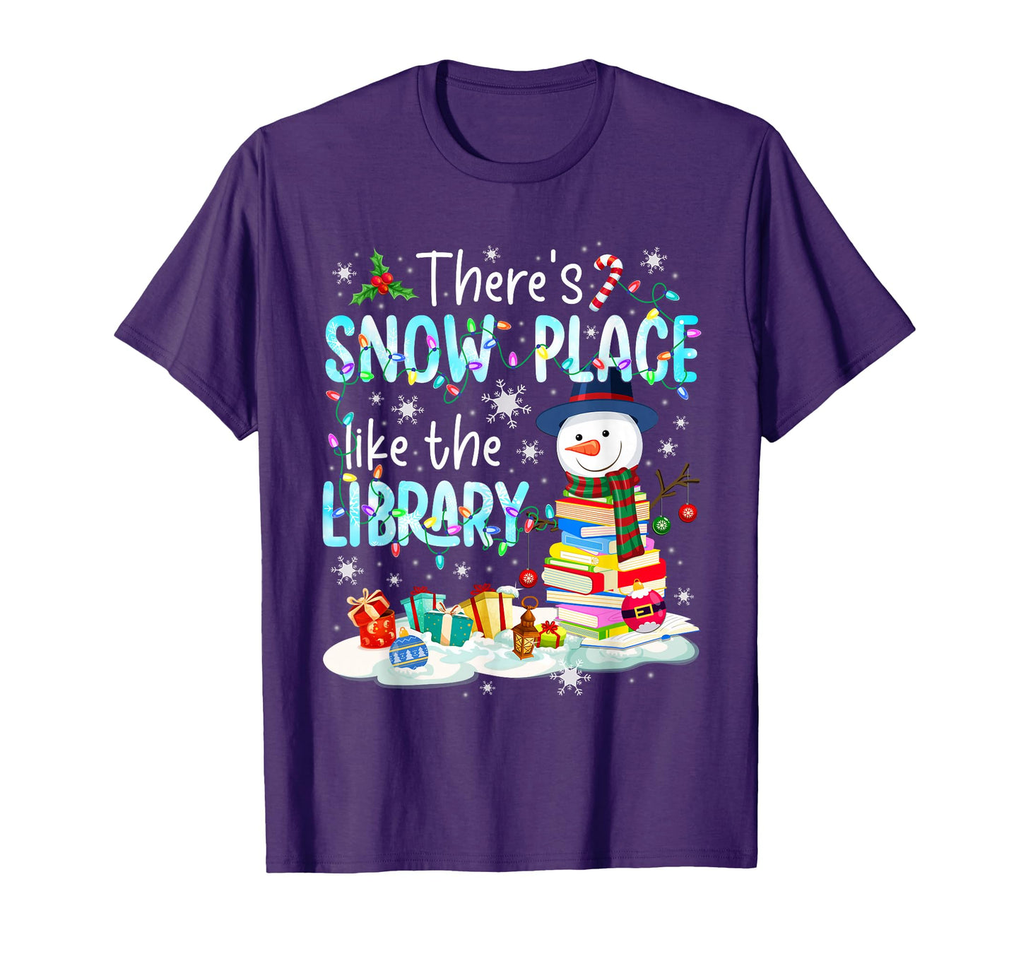 There's Snow Place Like The Library Christmas Librarian T-Shirt