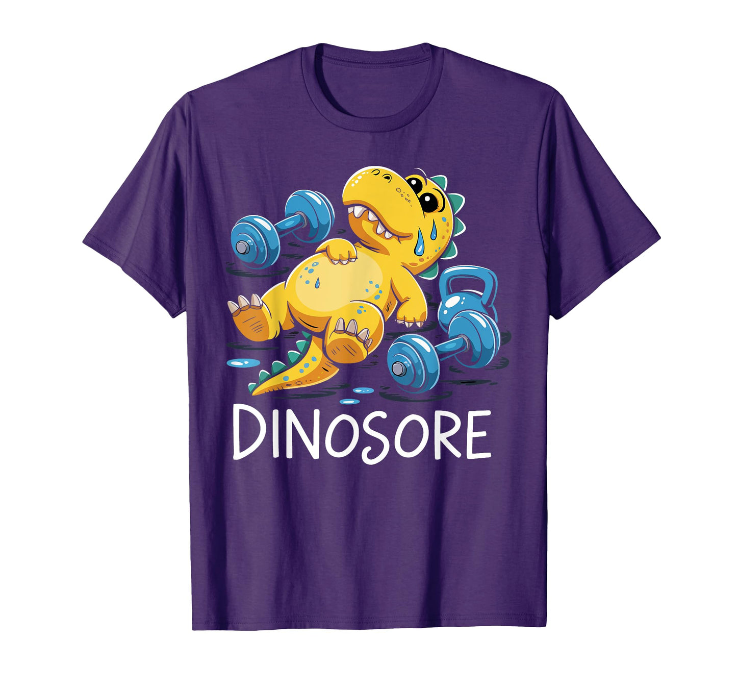 Funny Gym Workout Dinosaur Fitness Lifting for Women Men T-Shirt
