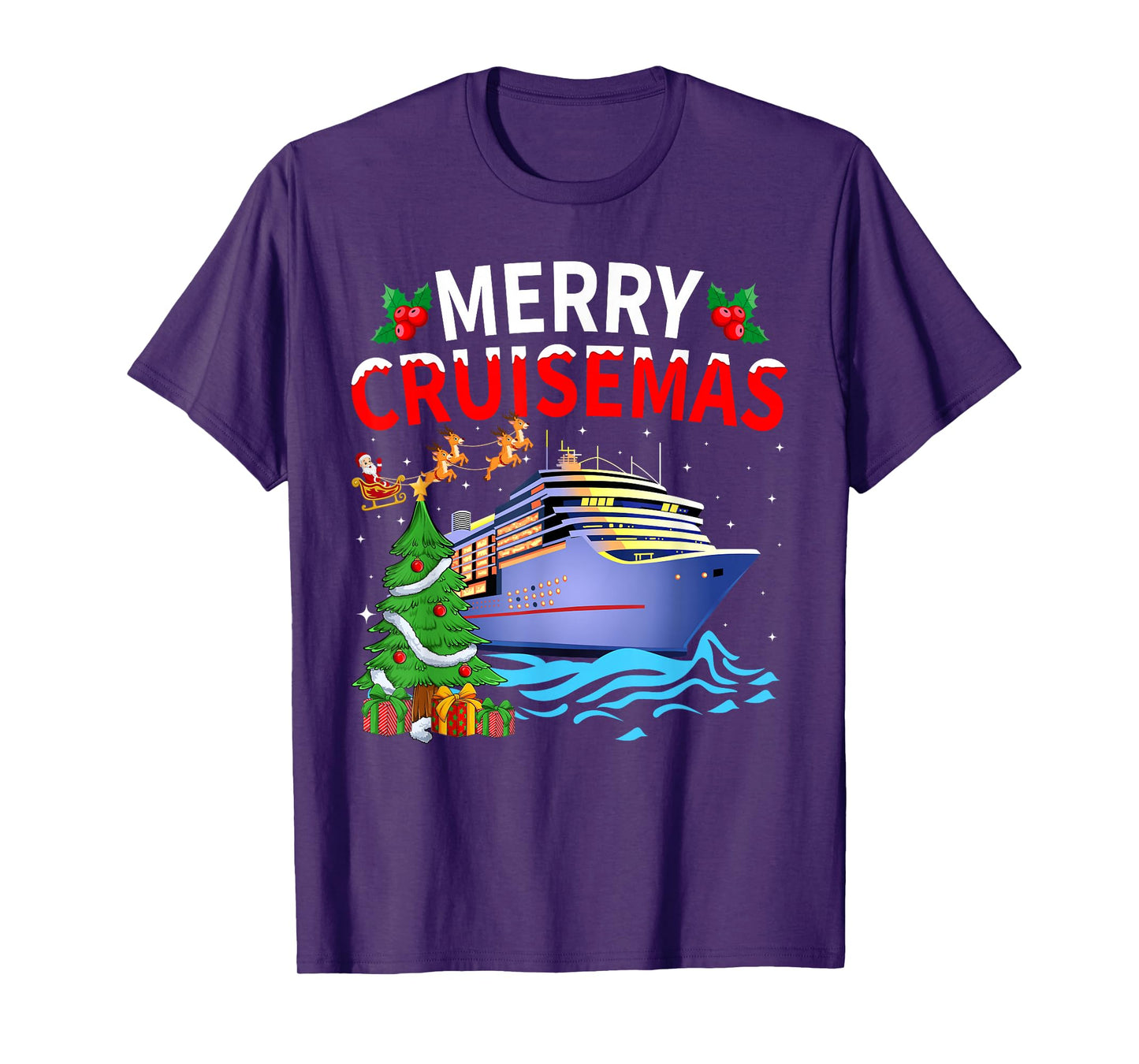 Cruise Ship Merry Christmas Family Cruising Vacation Xmas T-Shirt