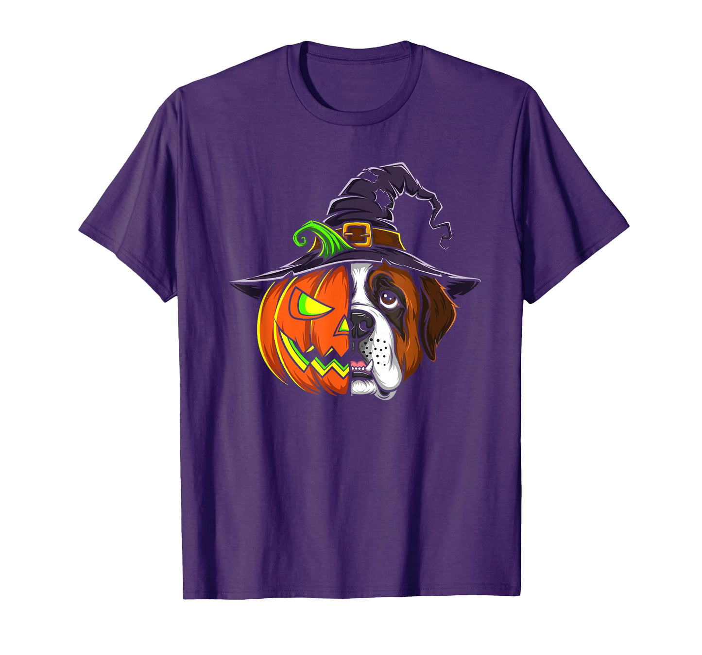 Saint Bernard Pumpkin Jack O Lantern Halloween Mens Womens T-Shirt