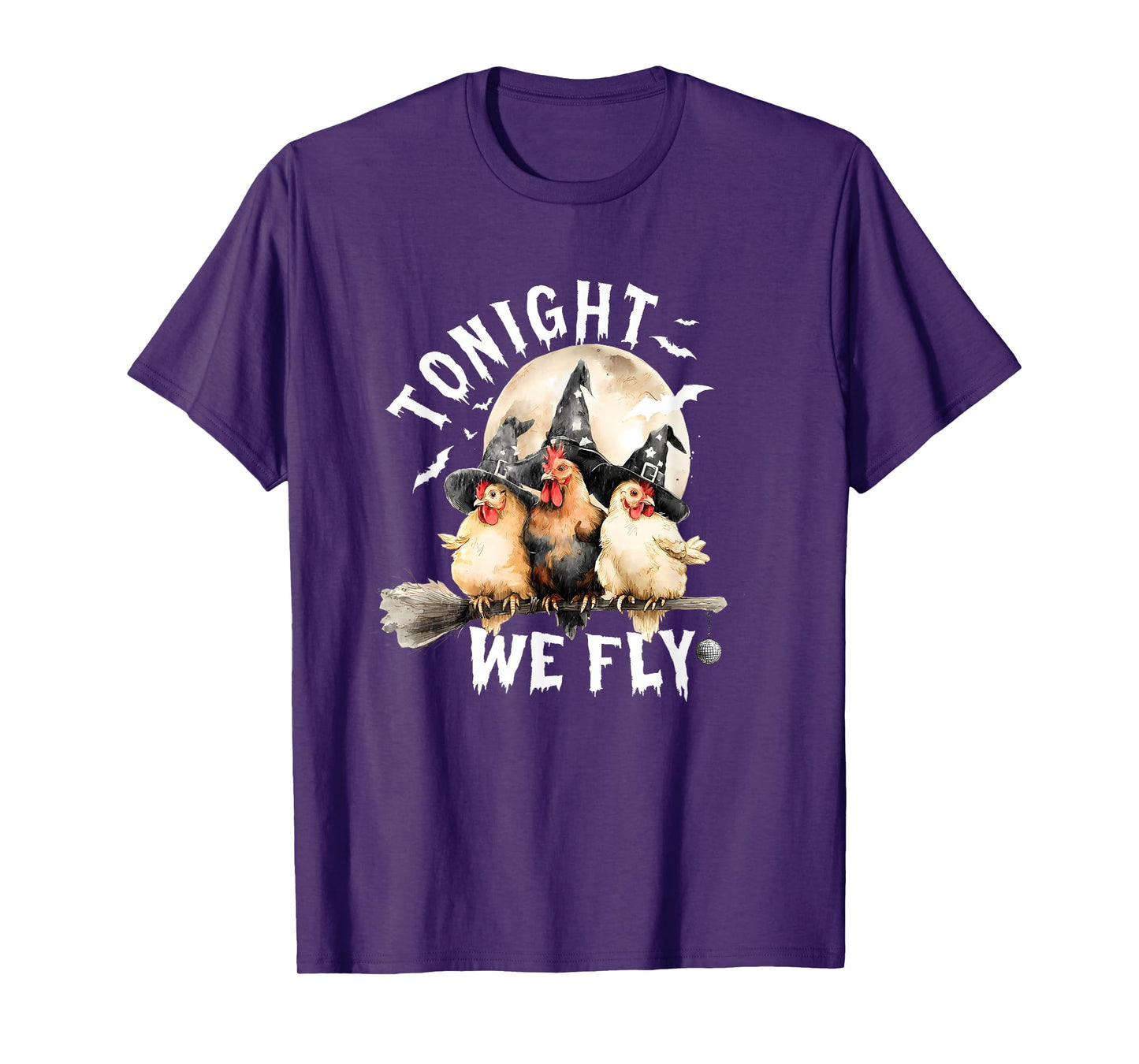 Tonight We Fly Funny Chicken Spooky Season Farm Halloween T-Shirt