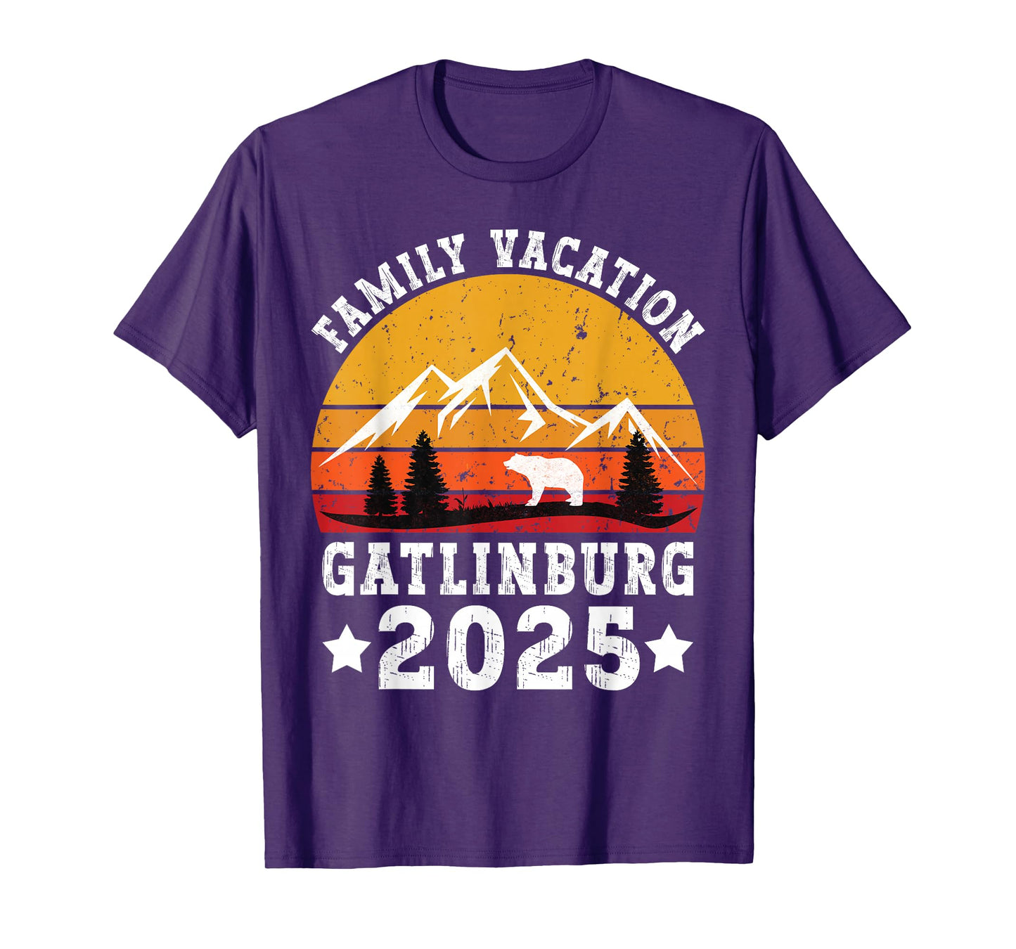 Family Vacation 2025 Gatlinburg Tennessee Smoky Mountains T-Shirt