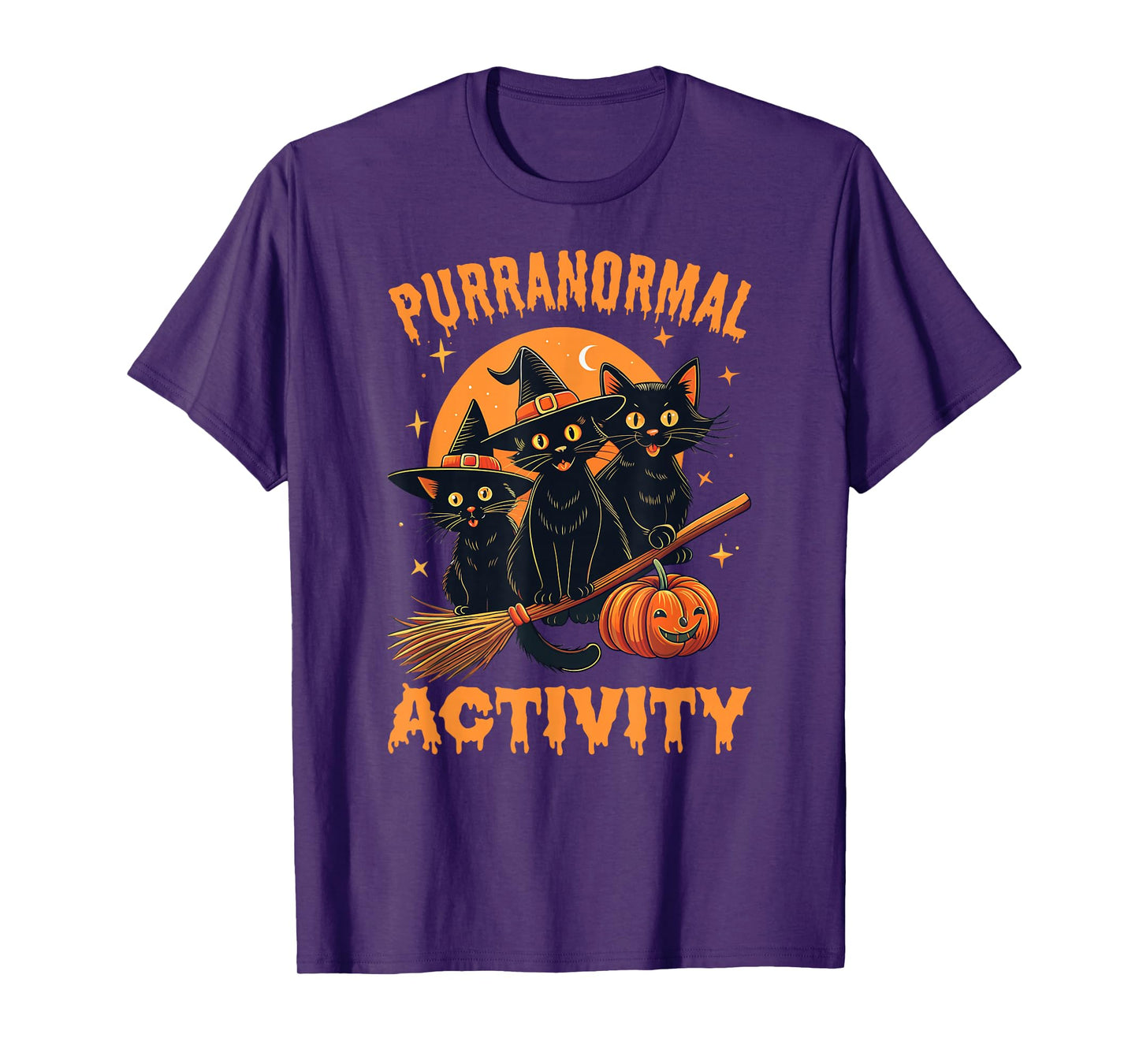 Purranormal Activity Funny Halloween Cat Mom T-Shirt