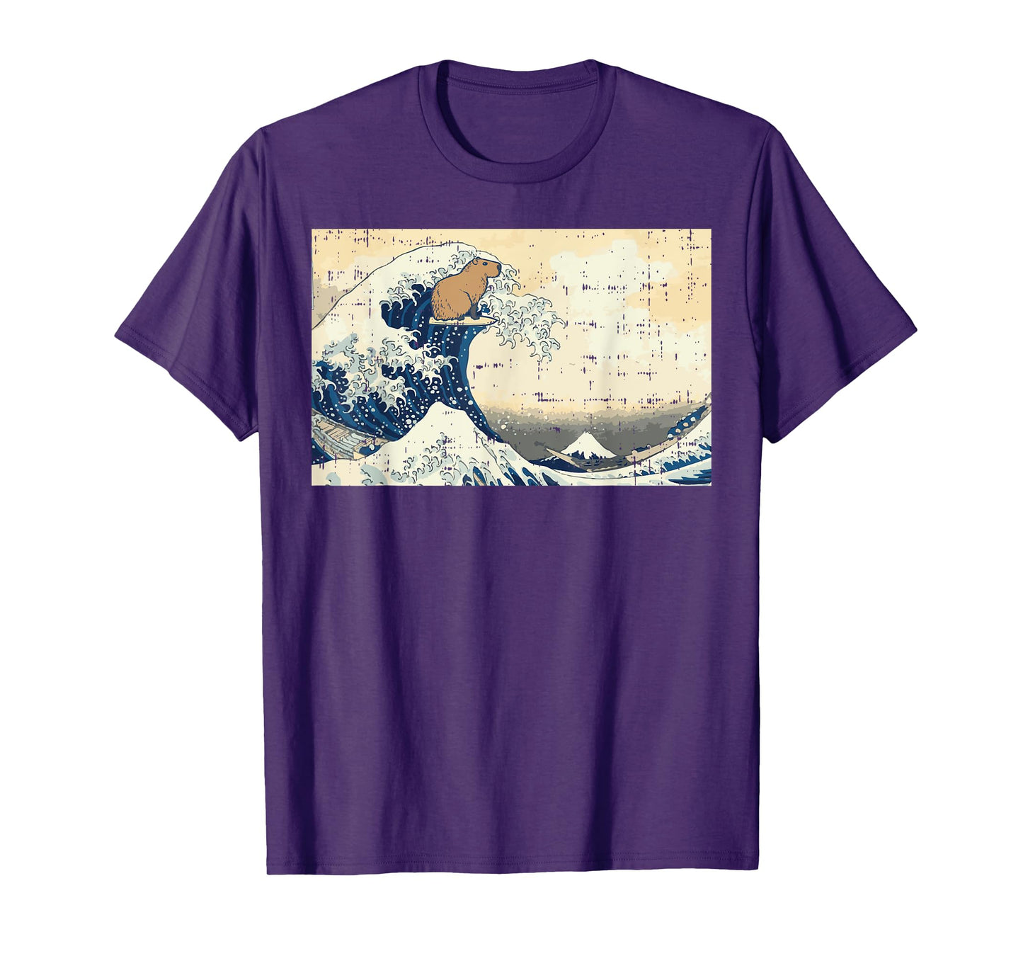 Capybara Great Wave Kanagawa Vintage Japanese Men Women Kids T-Shirt