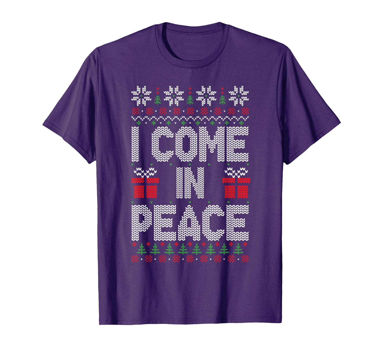 Peace I Come in Peace Christmas Xmas Holiday Couples Ugly T-Shirt