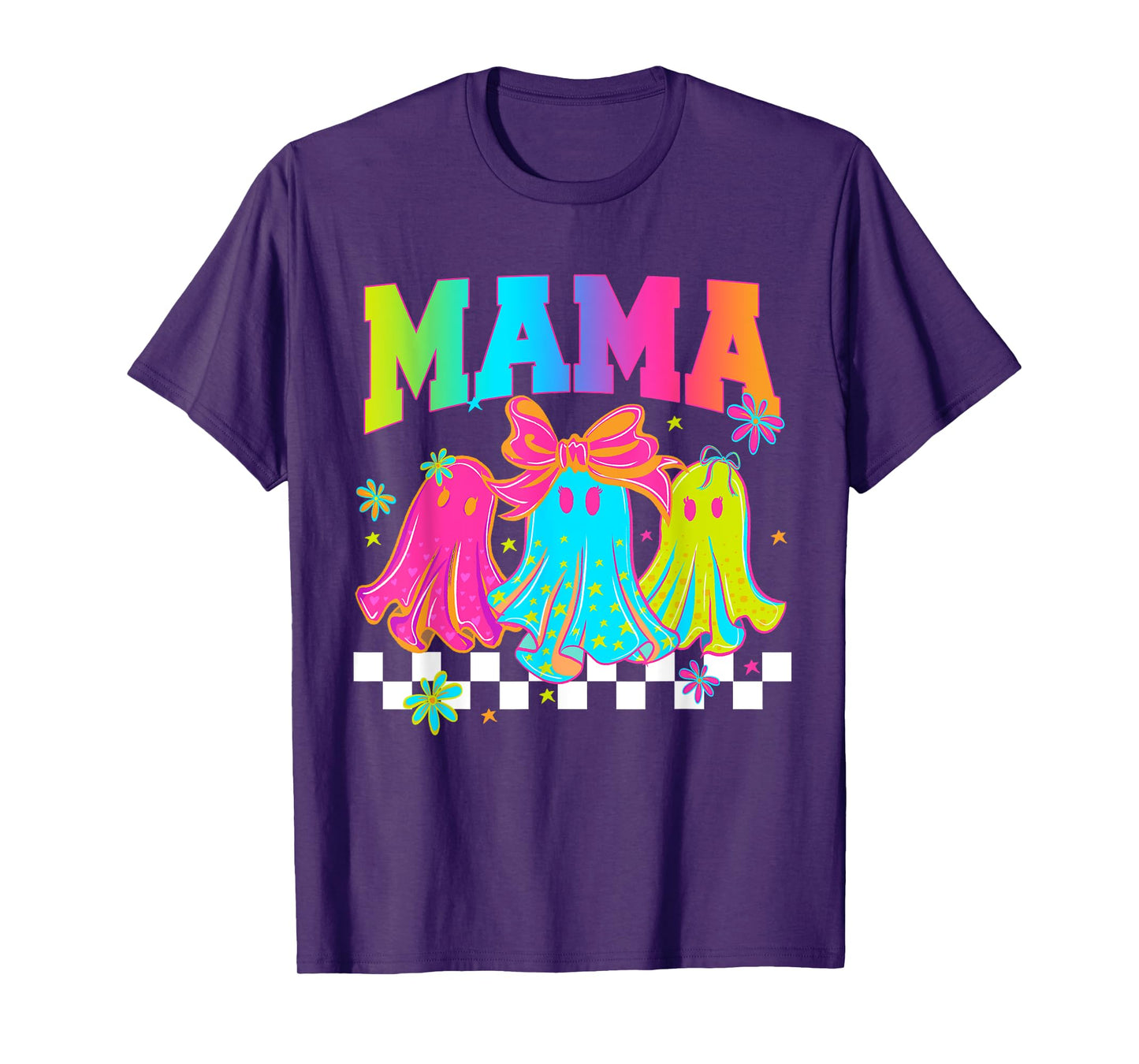 Mama Boo Halloween Family Matching Ghost Mom Gift T-Shirt