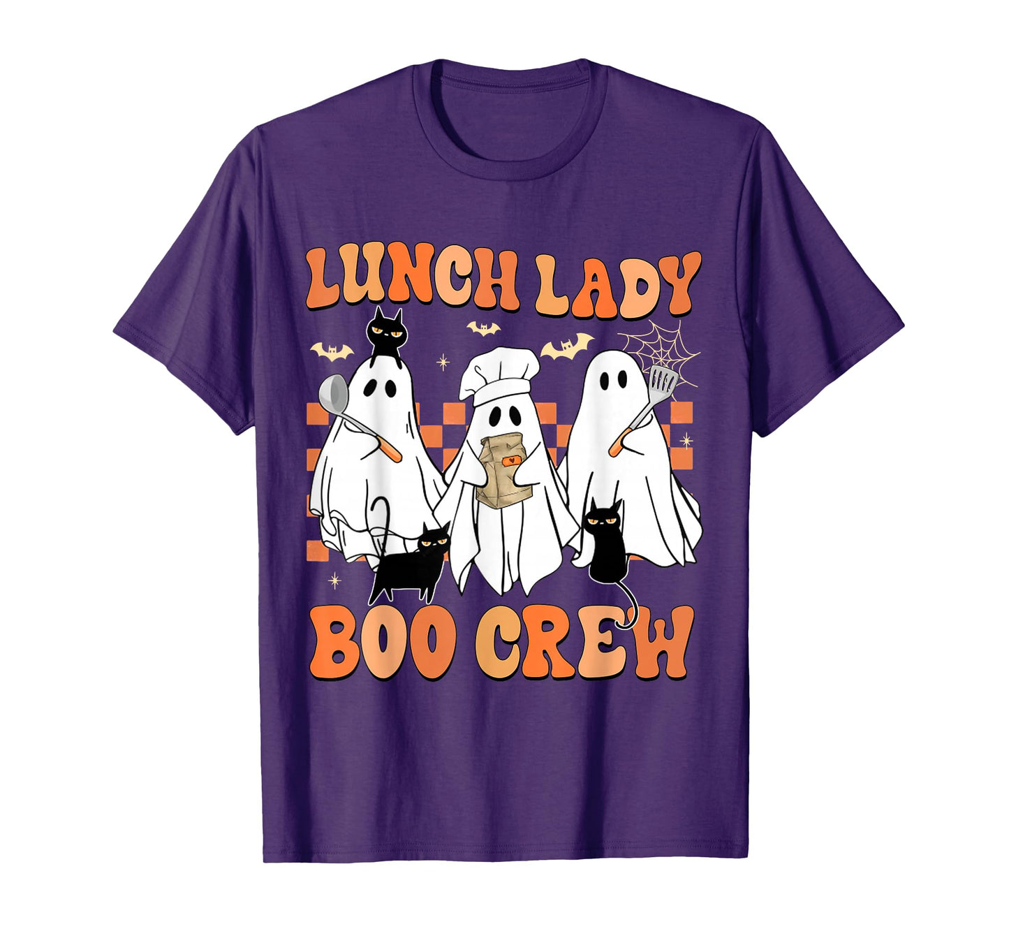Lunch Lady Boo Crew Ghost Chef Funny Cafeteria Worker Staff T-Shirt
