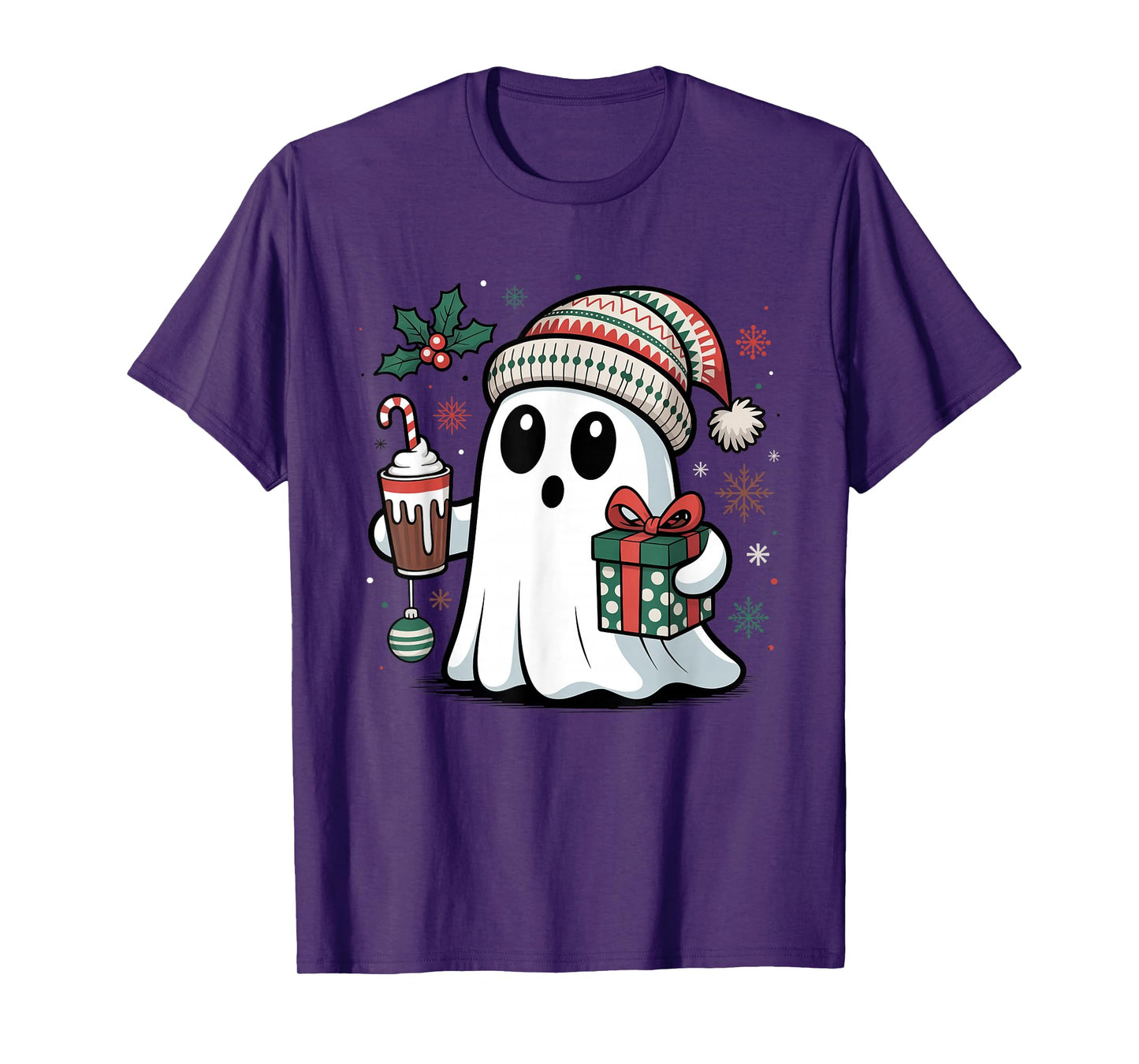 Ghost Christmas Santa Spooky Christmas T-Shirt