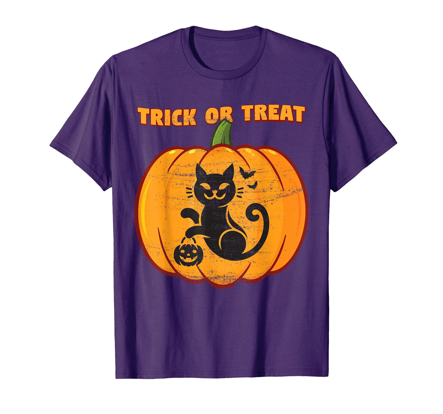 Funny Cat Lady Halloween Pumpkin Witch Black Cat Costume Cat T-Shirt