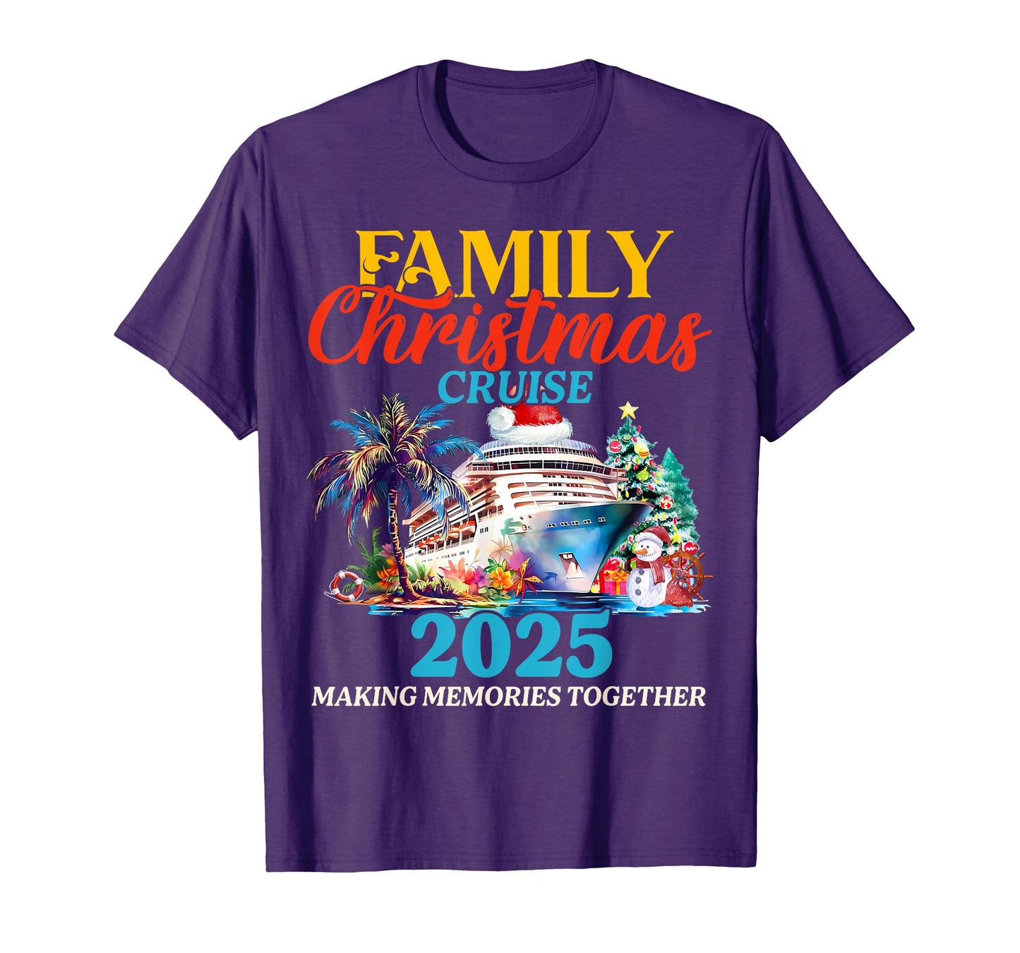 Family Christmas Cruise 2025 Matching Family Cruise Holiday T-Shirt