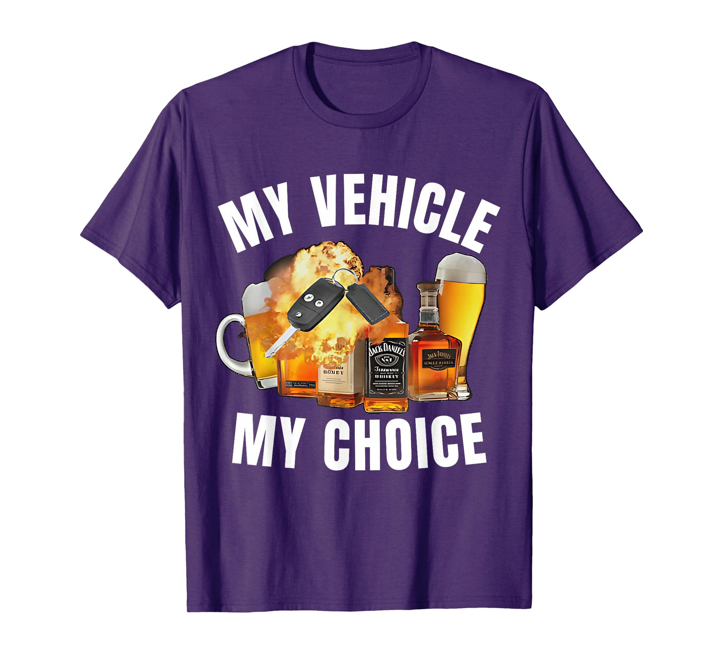 Hilarious Jokes, Memes - My Choice - My Vehicle My Choice - Funny T-Shirt - Black - Small - Short Sleeve - Crew Neck - Modern - Fun - Driving - Car Lovers - Humor Enthusiasts - Adults