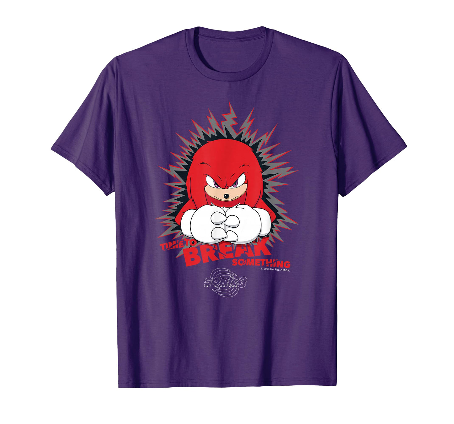 Sonic the Hedgehog 3 - Knuckles "Time to Break Something" T-Shirt