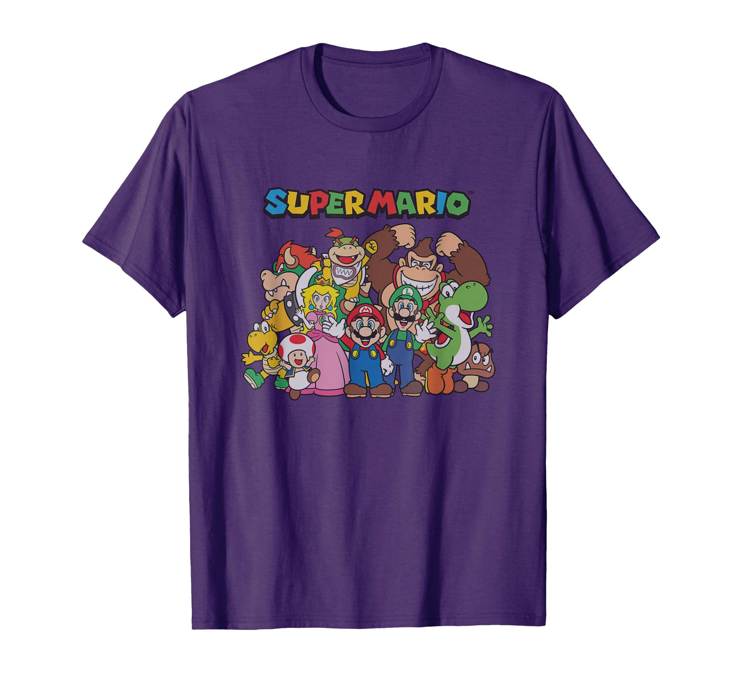 Super Mario Classic Character Line Up Group Shot T-Shirt