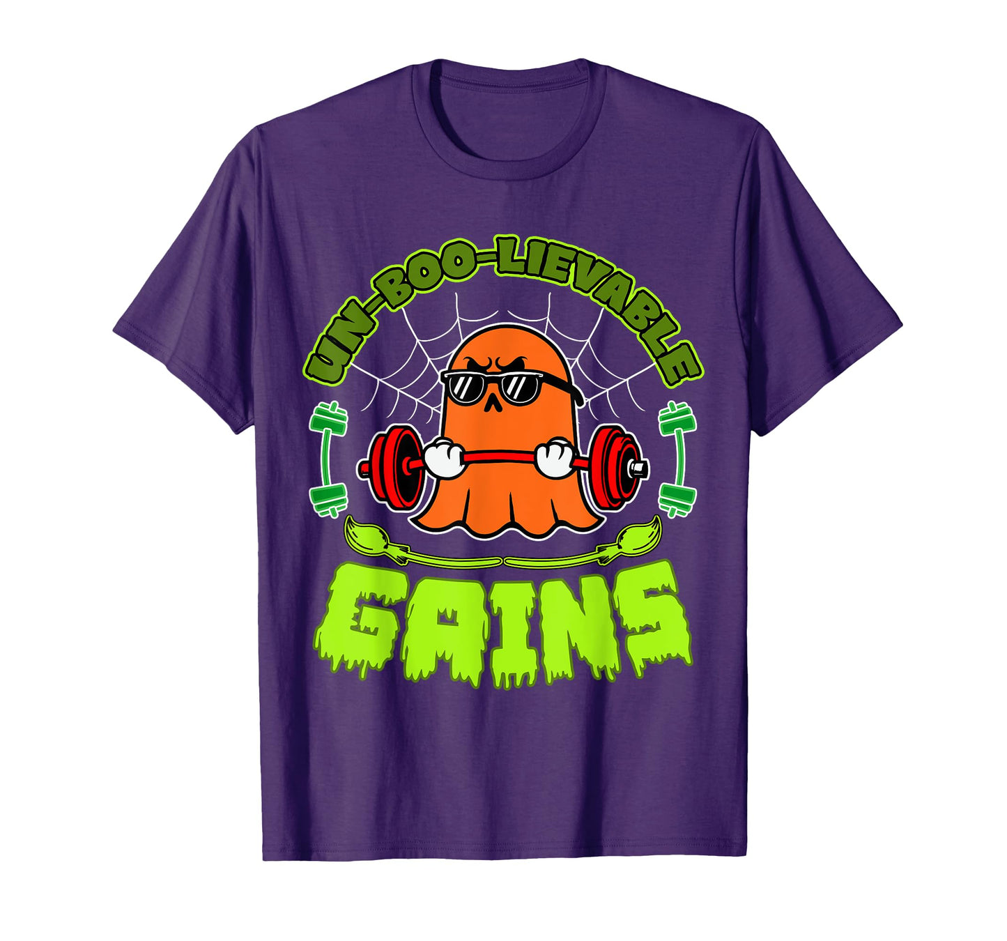 Halloween Workout Ghost Training With Barbell T-Shirt