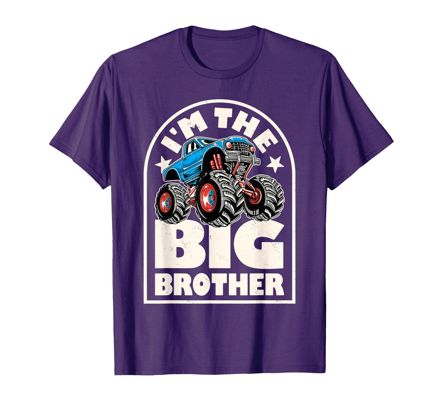 Monster Truck Brother Big Bro Family Matching Retro Racing T-Shirt