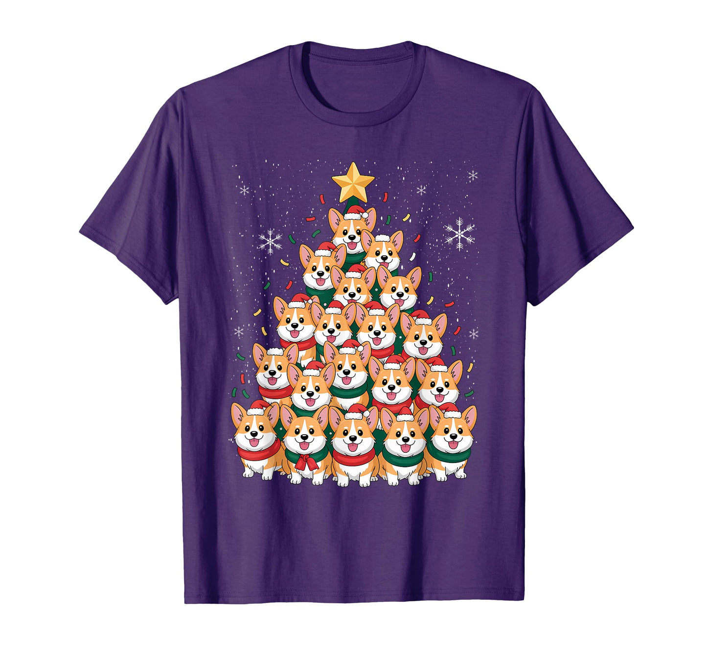 Corgi Christmas Tree Dog Santa Merry Corgmas Xmas Men Dogmas T-Shirt