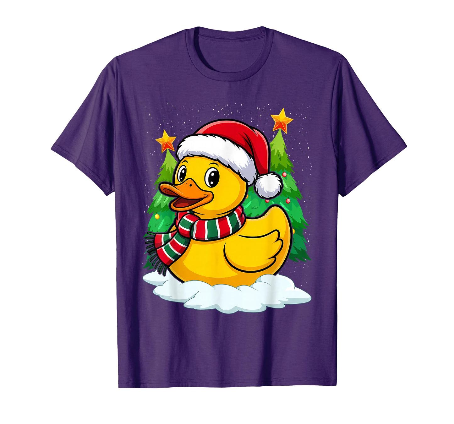 with Santa Hat Cute Rubber Duck Christmas T-Shirt
