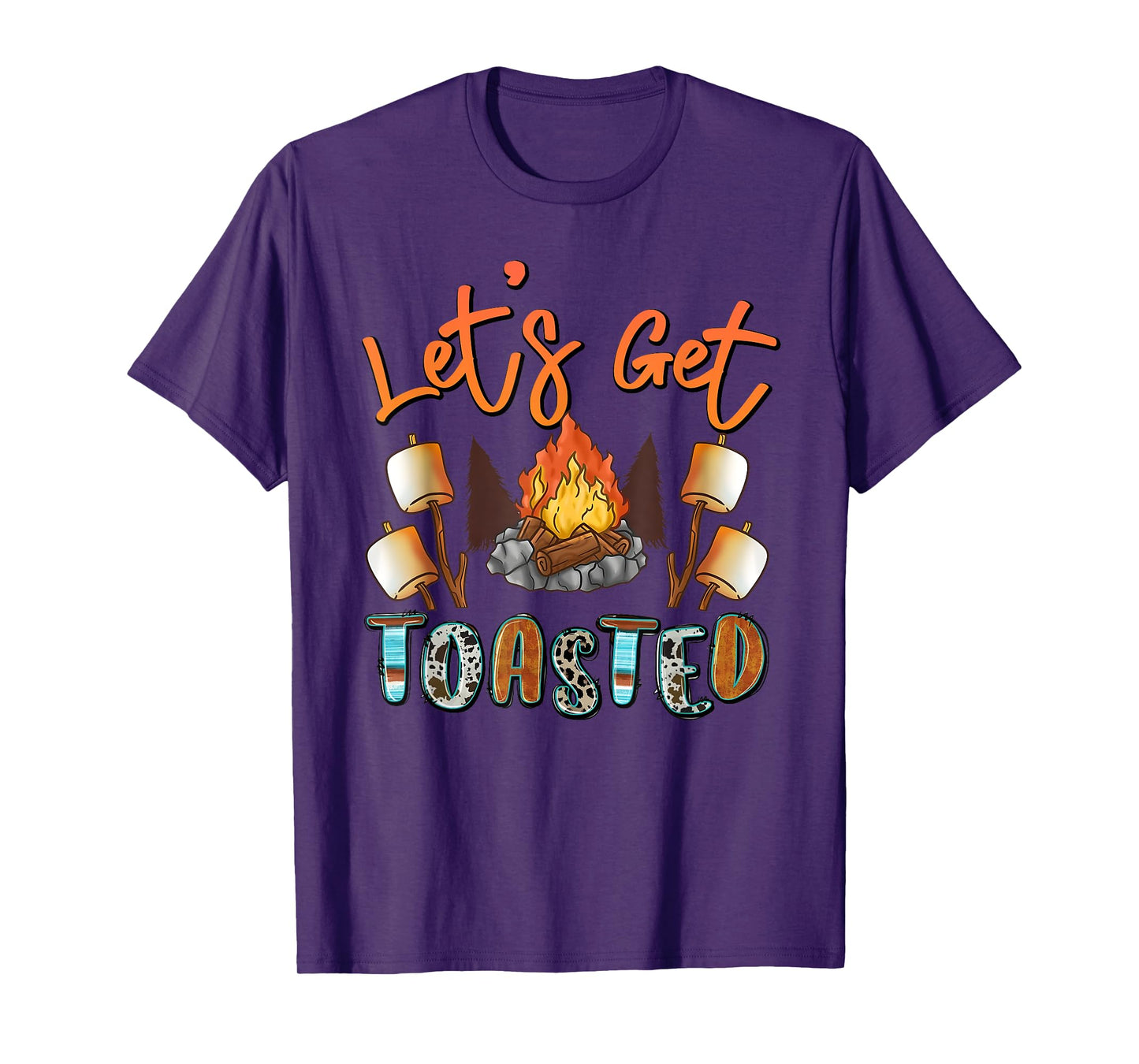 Let's Get Toasted Camping Funny Campfire T-Shirt