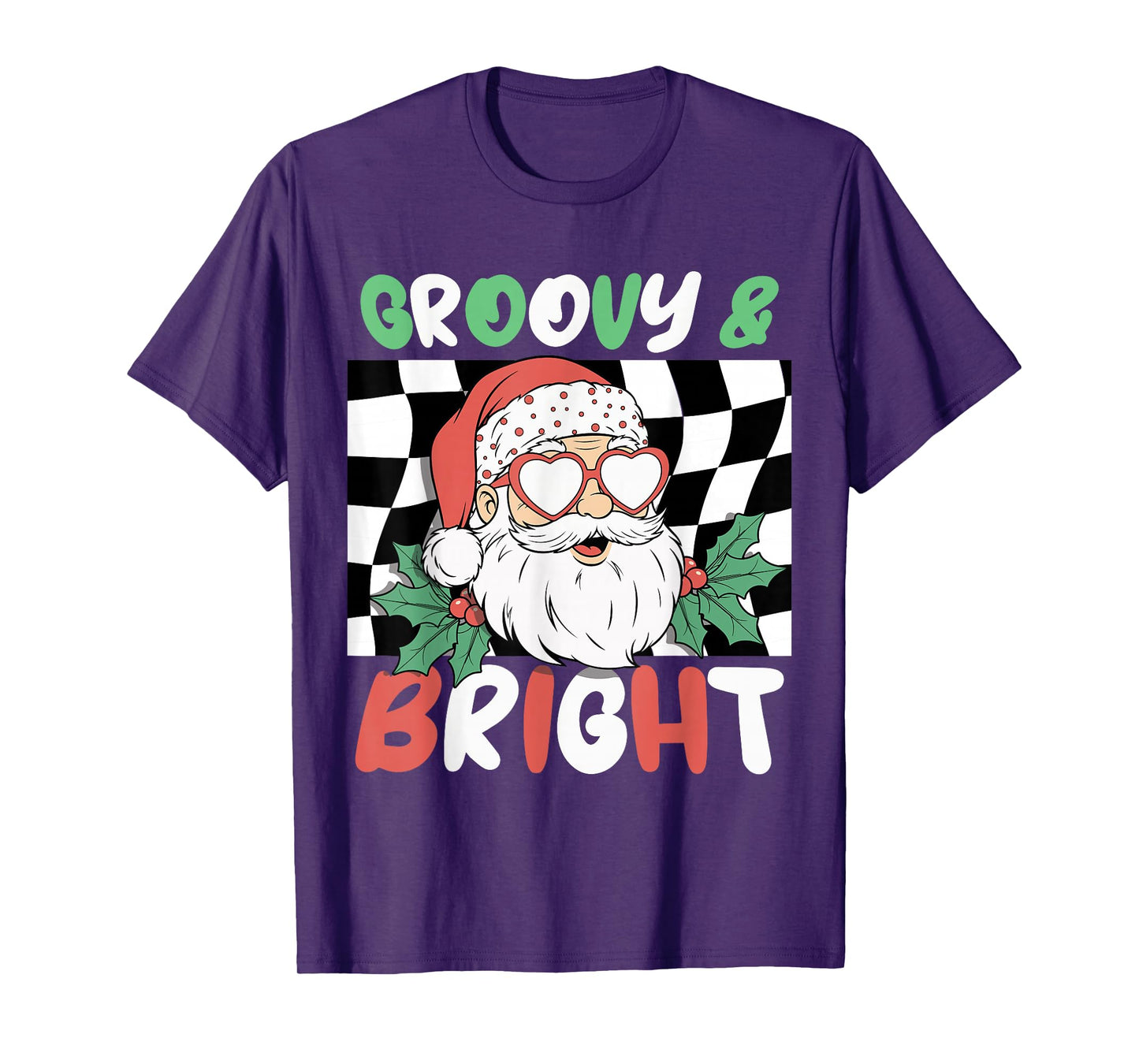 Groovy and Bright Christmas 80s Retro Ugly Christmas T-Shirt