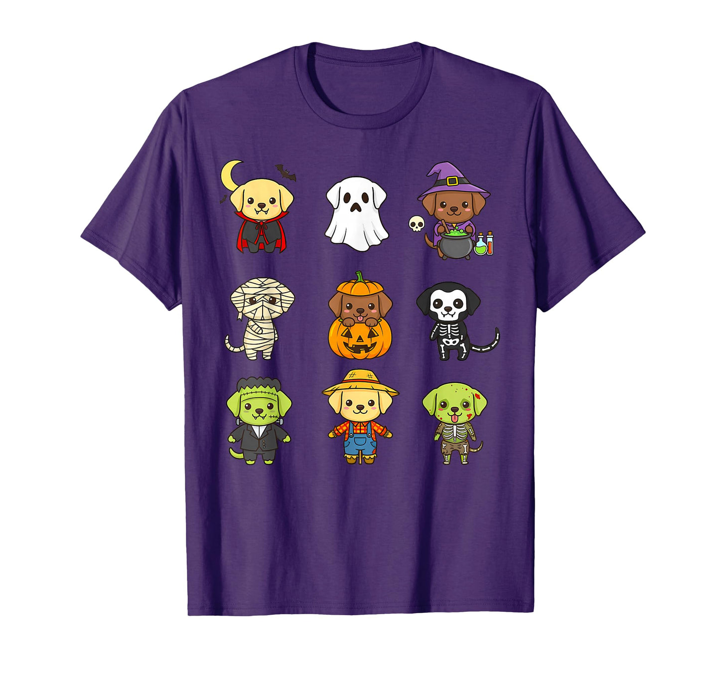 Labrador Retriever Puppy Spooky Halloween Monsters Lab Dog T-Shirt